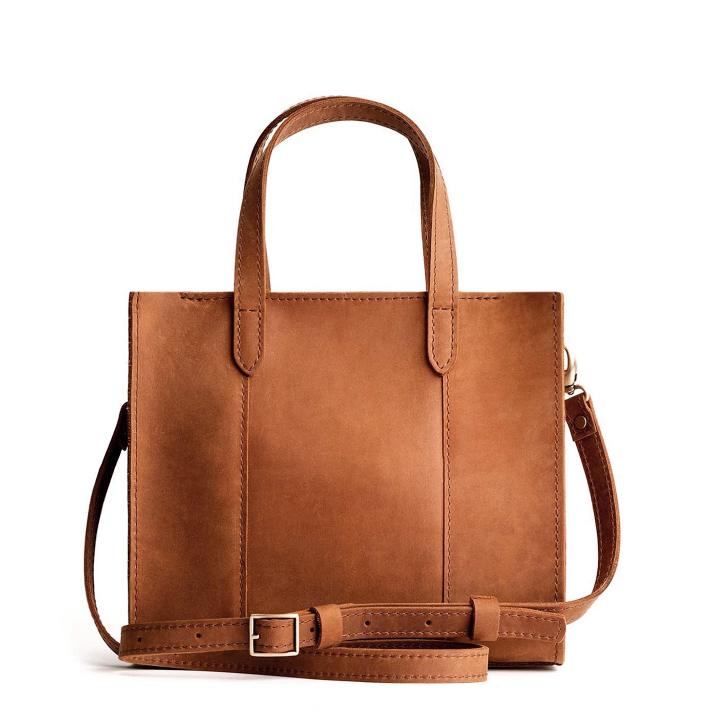 Dakota*Zipper | Structured mid-size tote bag with overlapping panels and crossbody strap