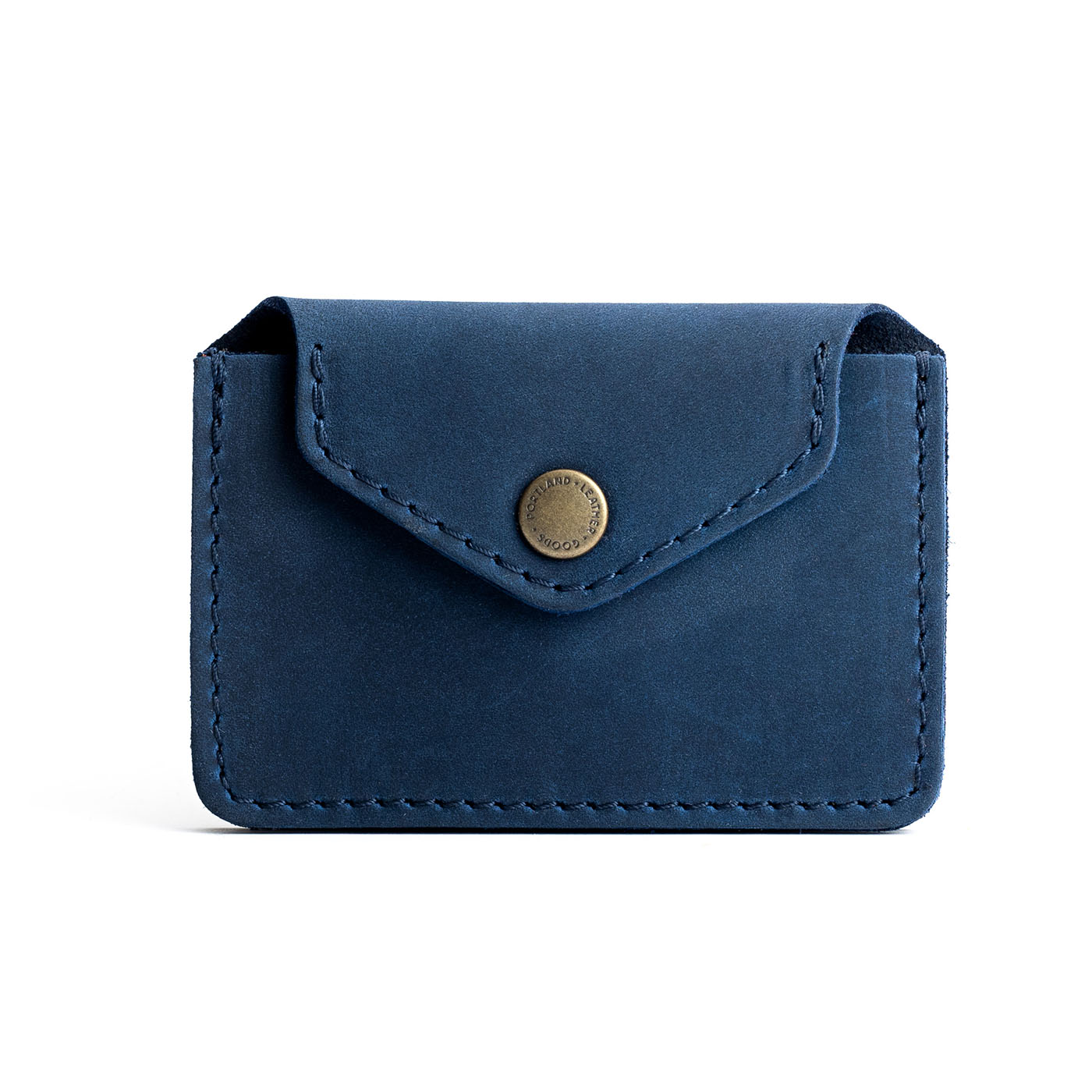 Deep Water | Small leather wallet with snap closure