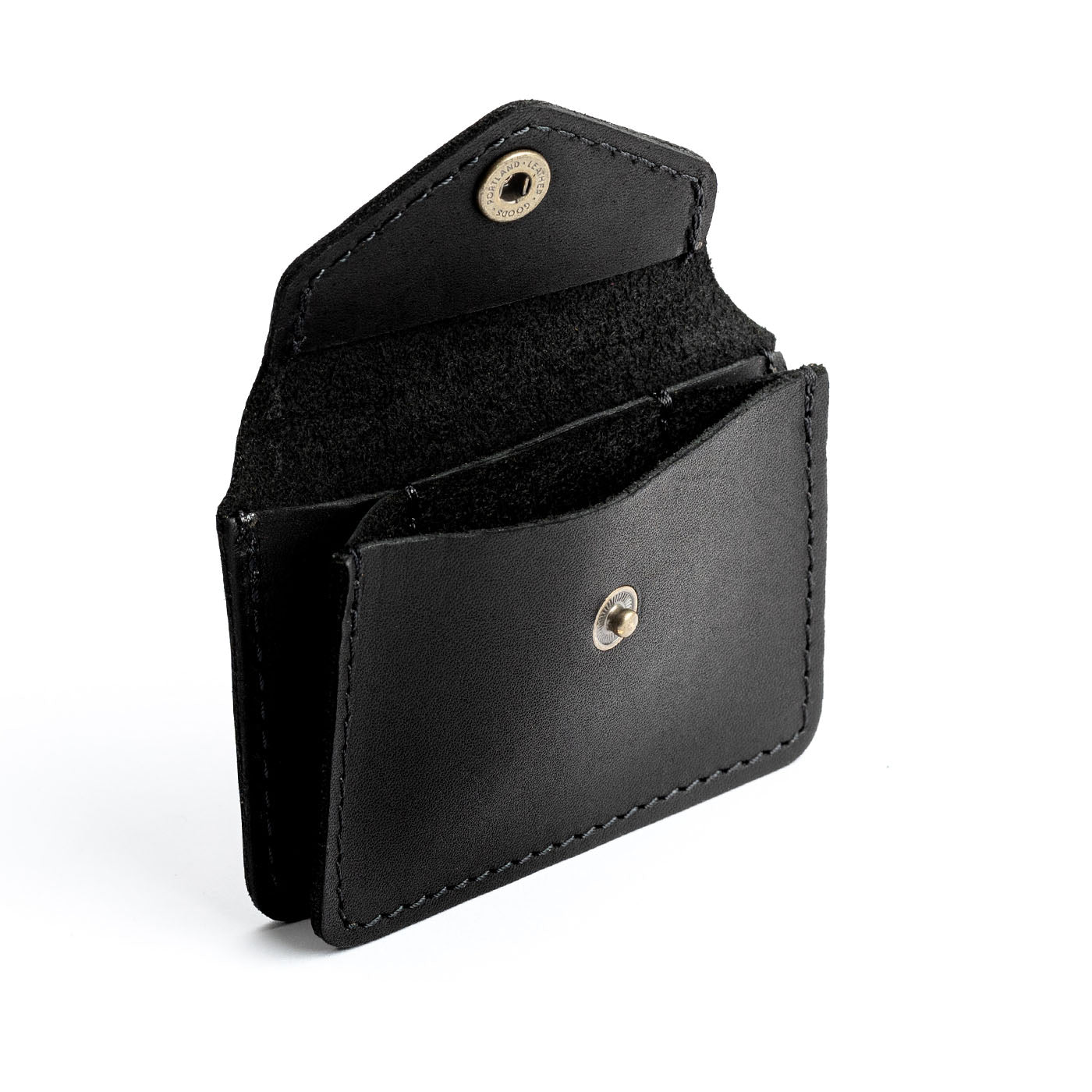 Black*Classic | Small leather wallet with snap closure