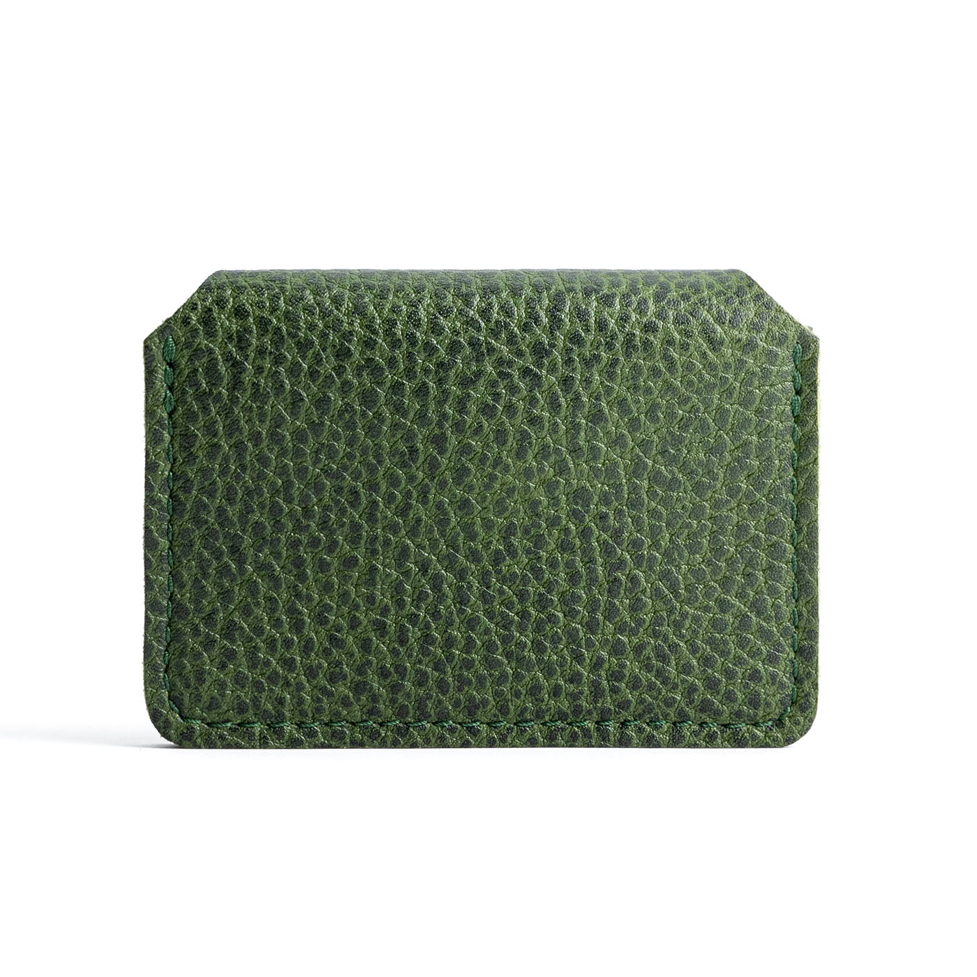 Avocado | Small leather wallet with snap closure