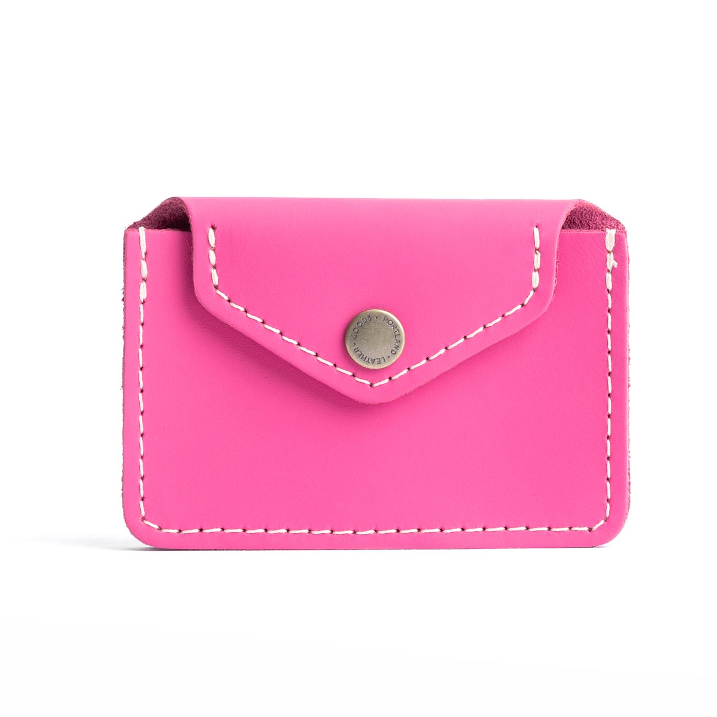 Margot | Small leather wallet with snap closure