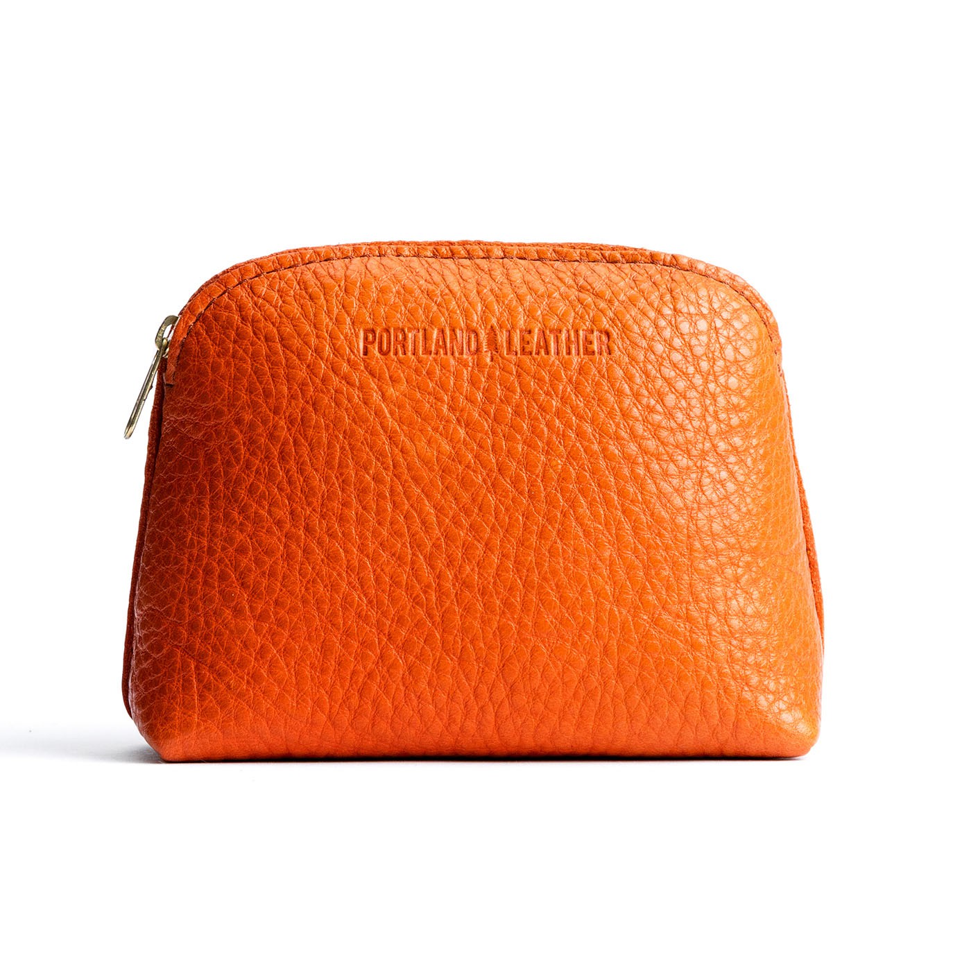 Cape Coral*Classic | Compact leather pouch with top zipper