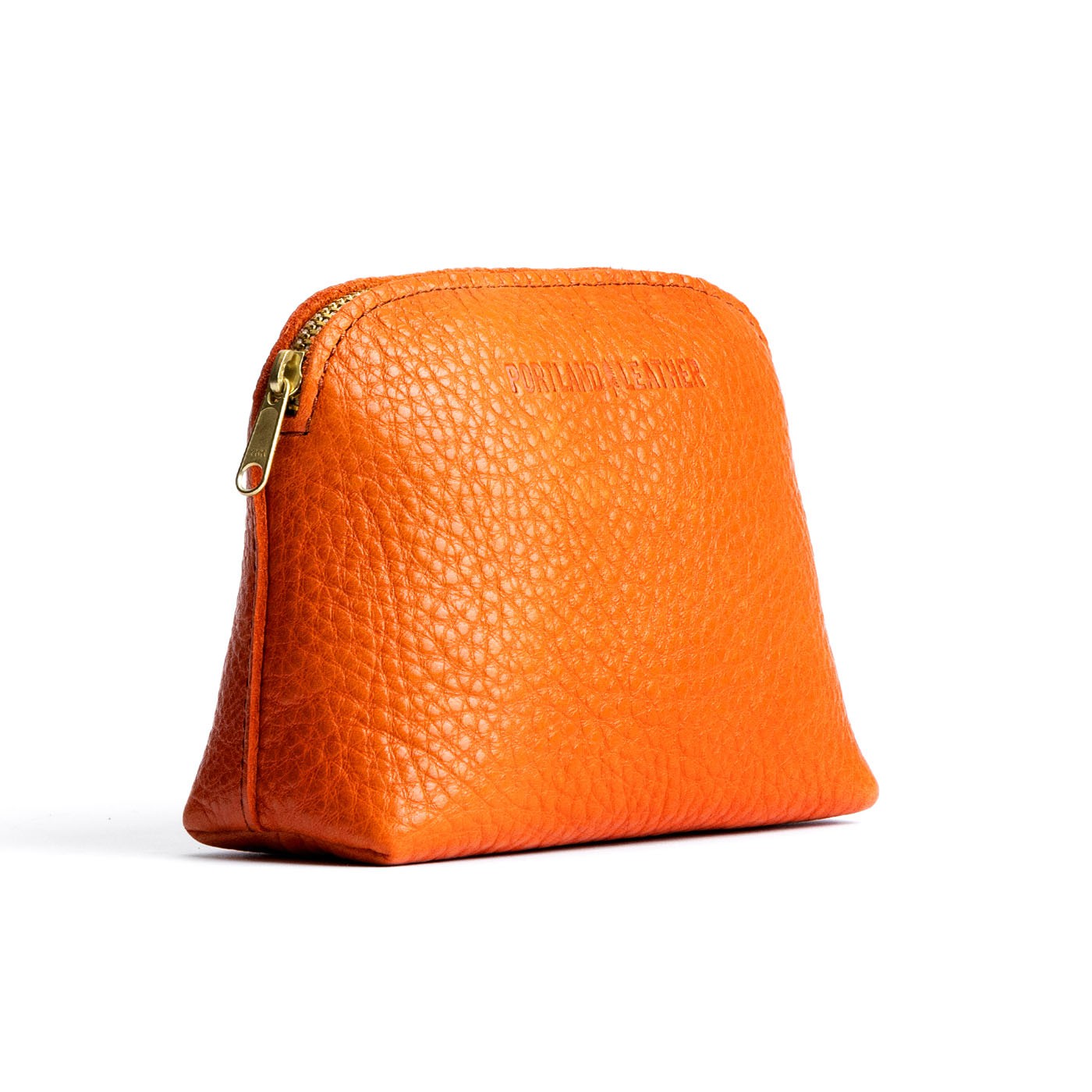 Cape Coral Classic | Compact leather pouch with top zipper