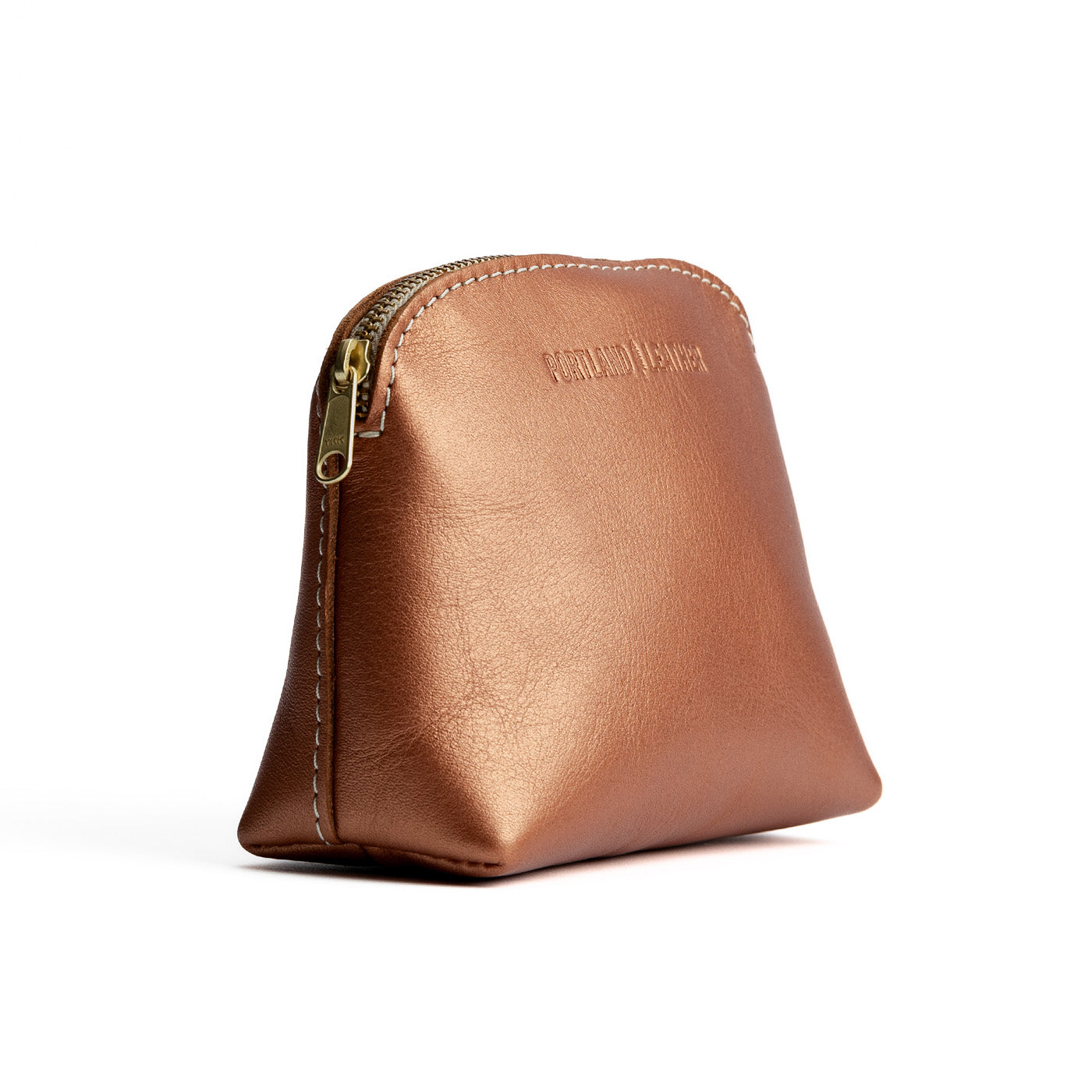 Hava*Classic | Compact leather pouch with top zipper