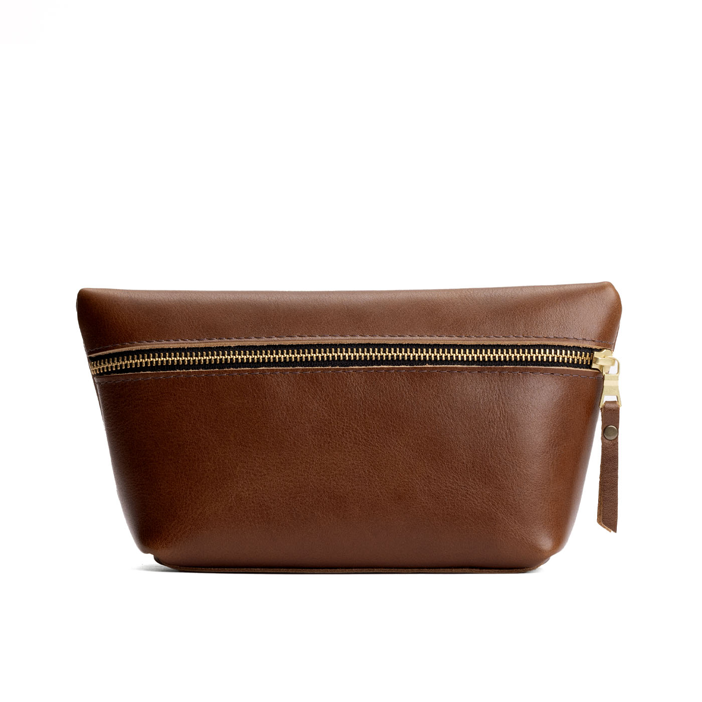 Carajillo*Large | Large leather makeup bag with zipper