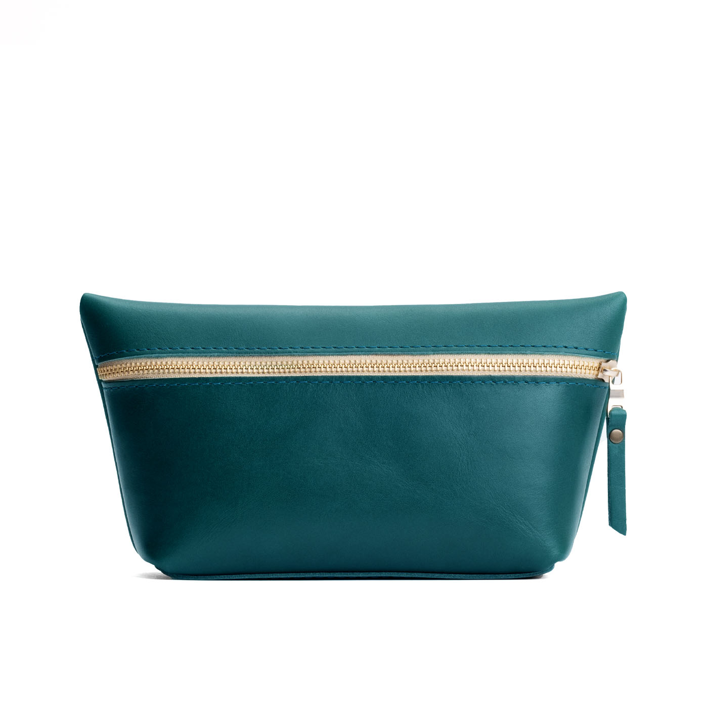 Caribbean*Large | Large leather makeup bag with zipper