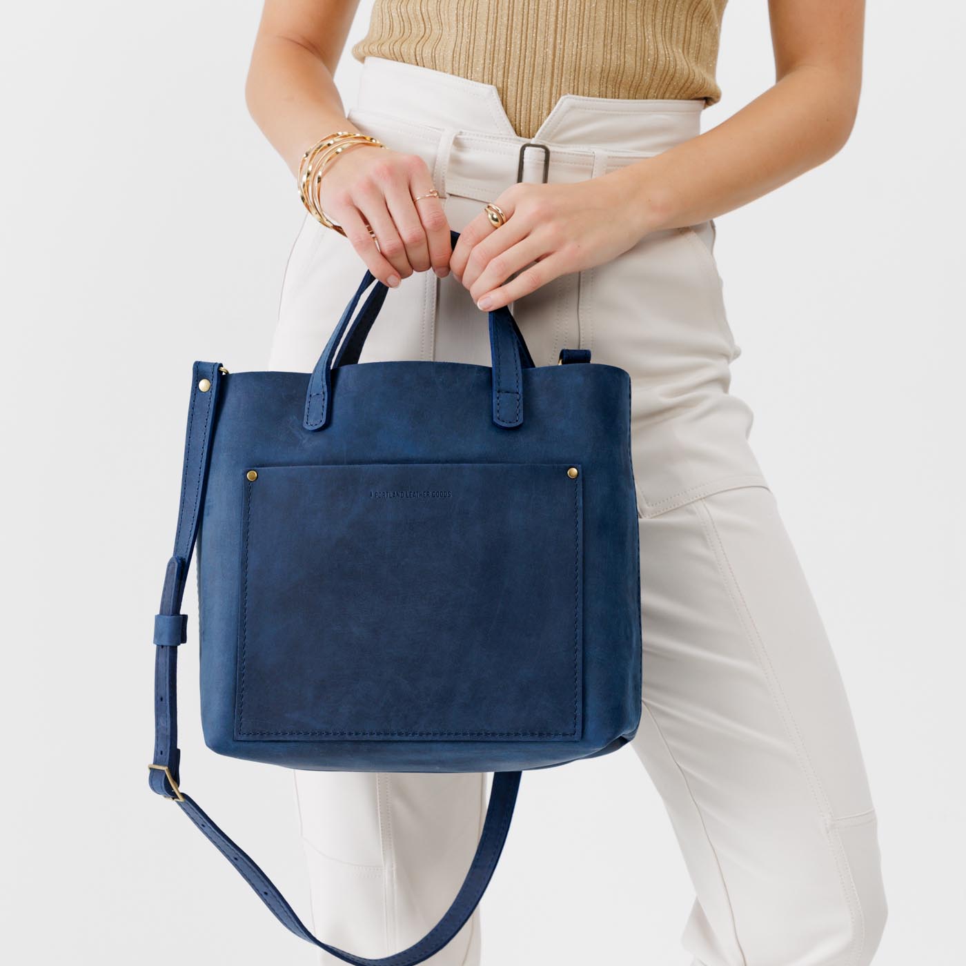 Deep Water*Classic | Midsize crossbody tote with handles and a pocket