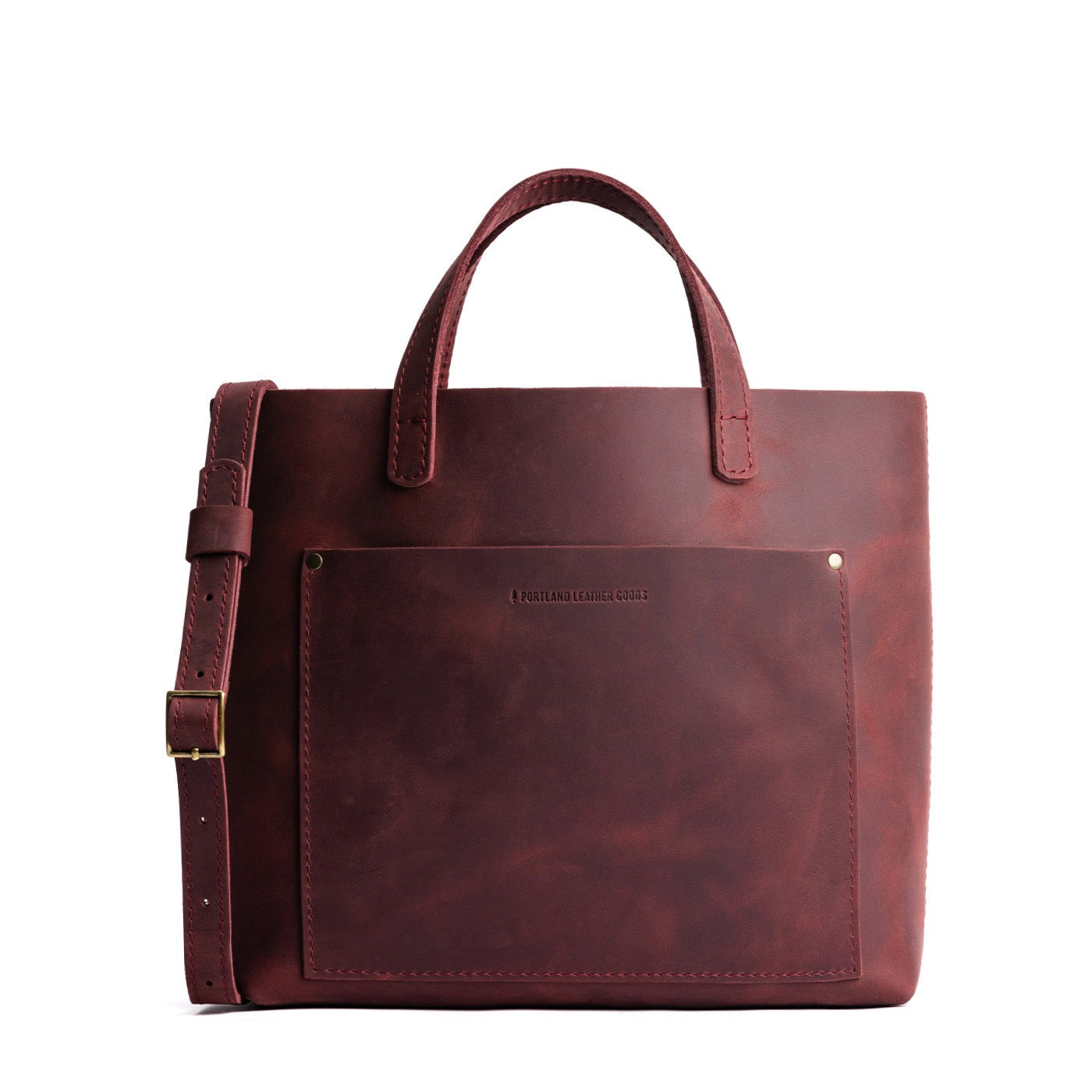 Merlot Classic | Midsize crossbody tote with handles and a pocket