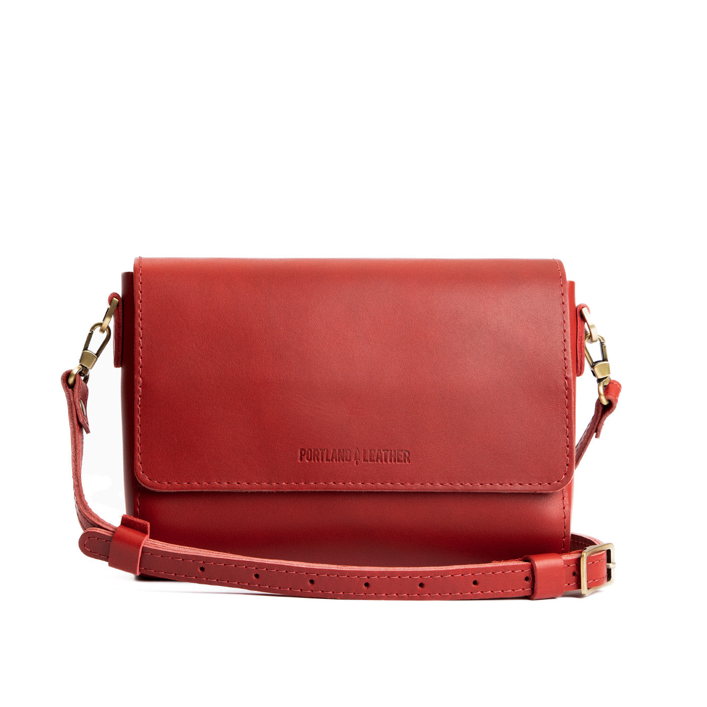 Ruby*Medium  | Leather Crossbody Bag with Magnetic Messenger Bag Closure