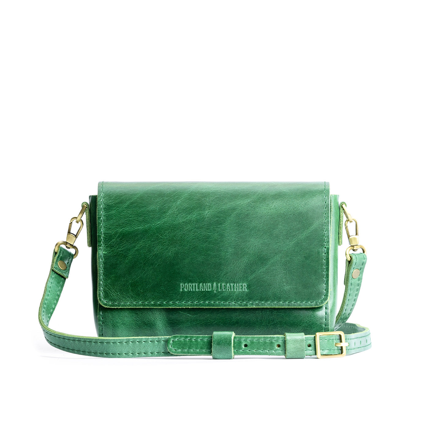 Cowboy Mint*Mini | Leather Crossbody Bag with Magnetic Messenger Bag Closure