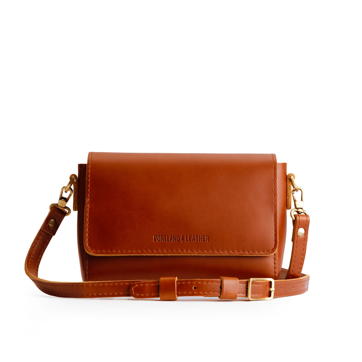 Madrone*Mini | Small Leather Crossbody Bag with Magnetic Messenger Bag Closure