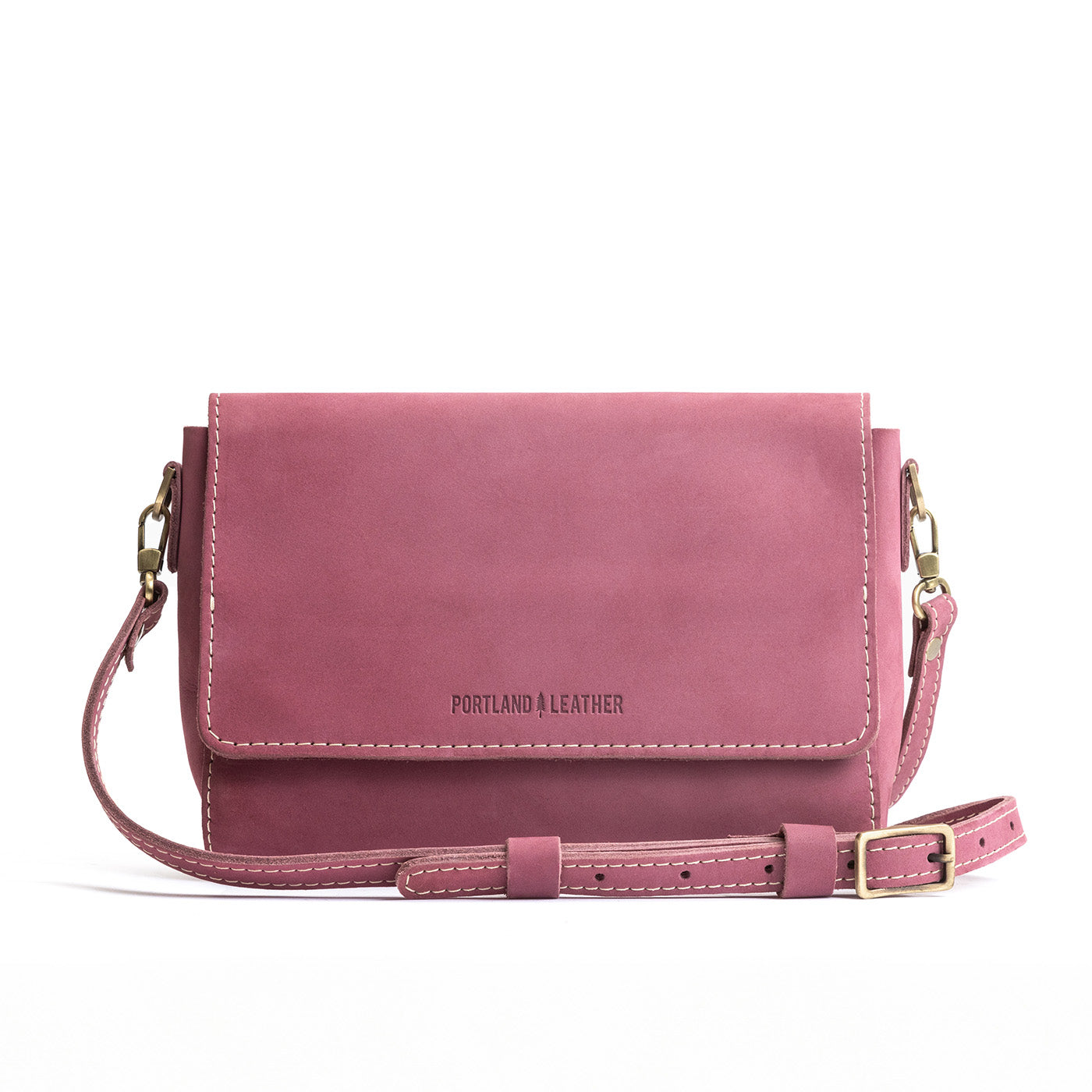 Foxglove Medium | Leather Crossbody Bag with Magnetic Messenger Bag Closure