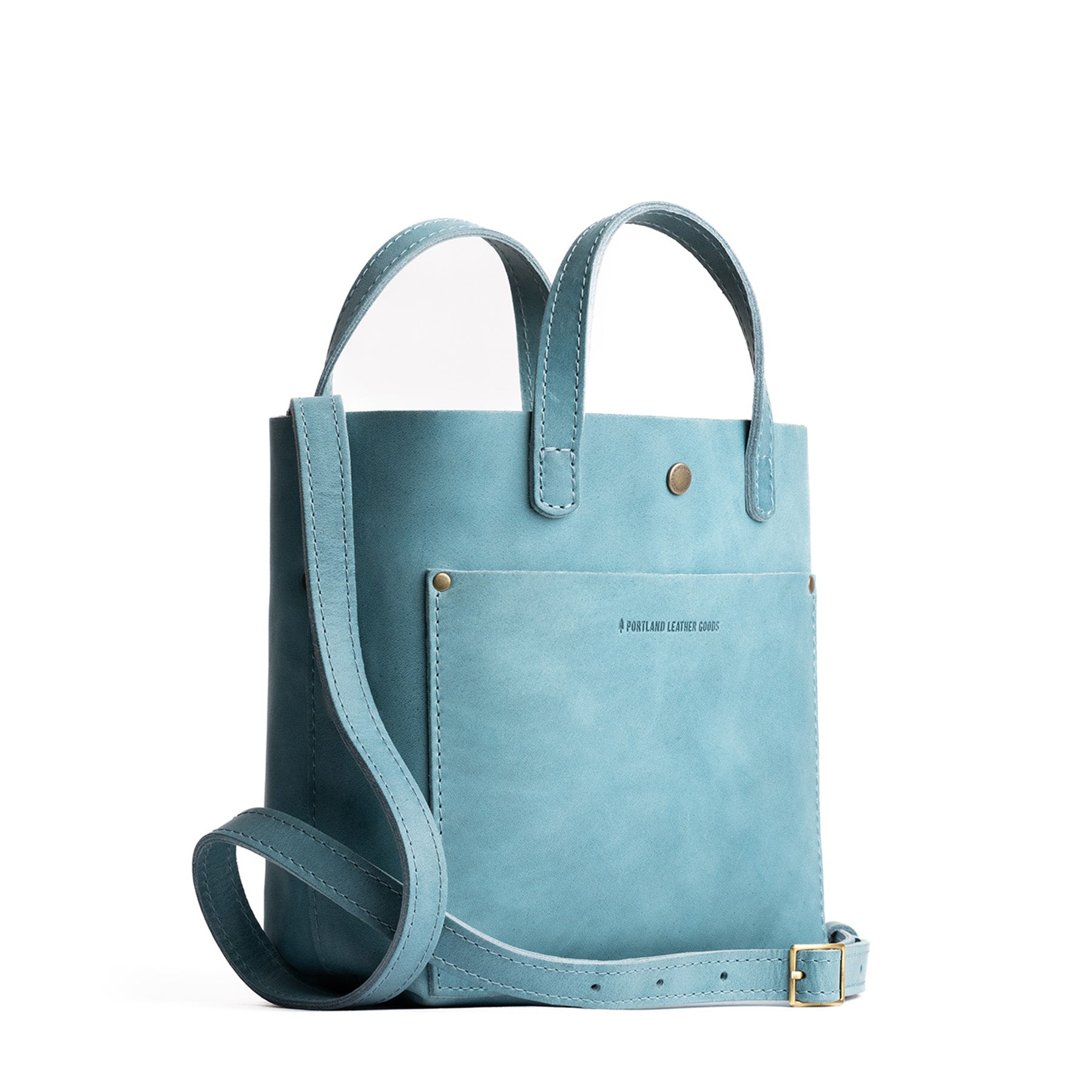 Aqua Classic | Crossbody tote bag with snap closure and front pocket