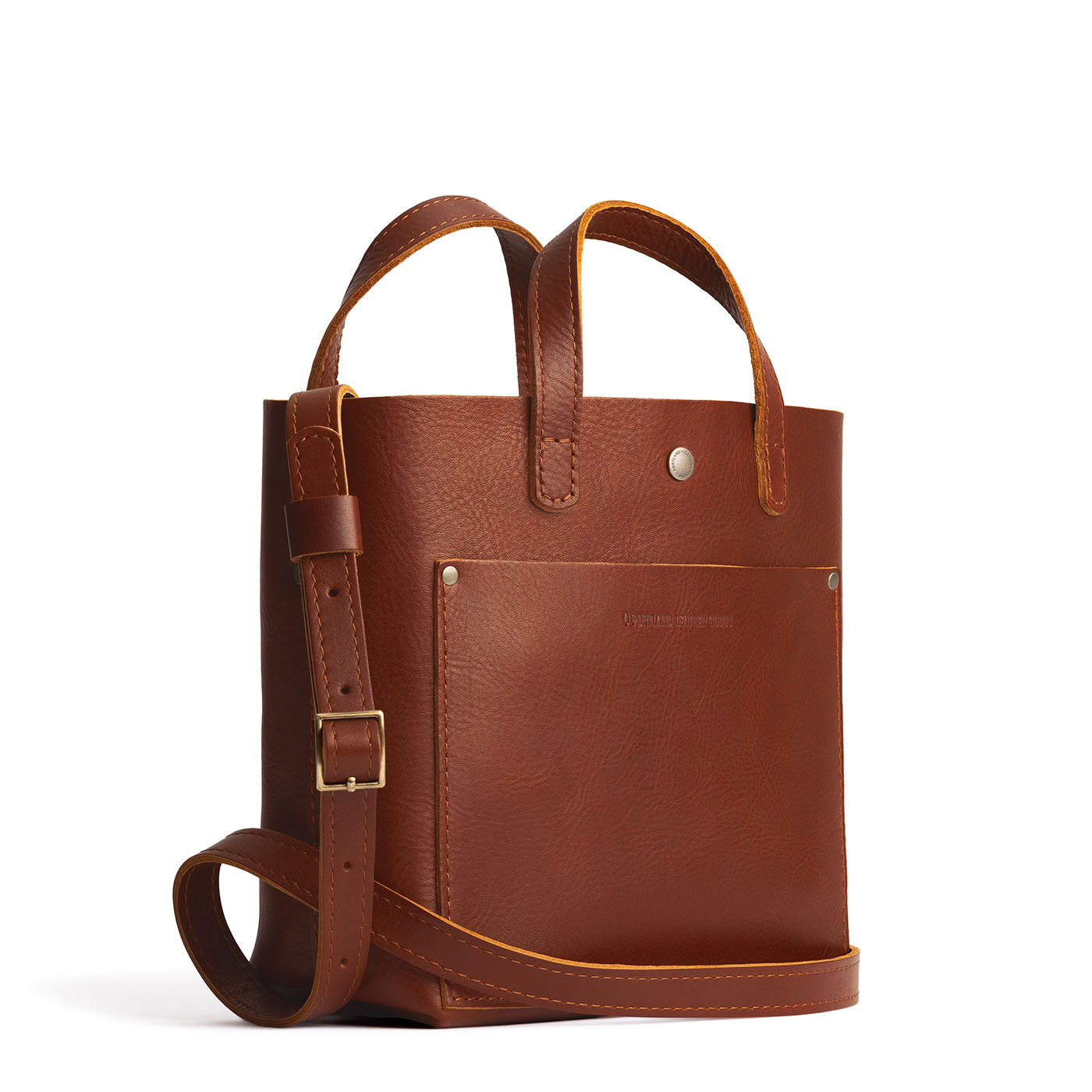 Chestnut Classic | Crossbody tote bag with snap closure and front pocket