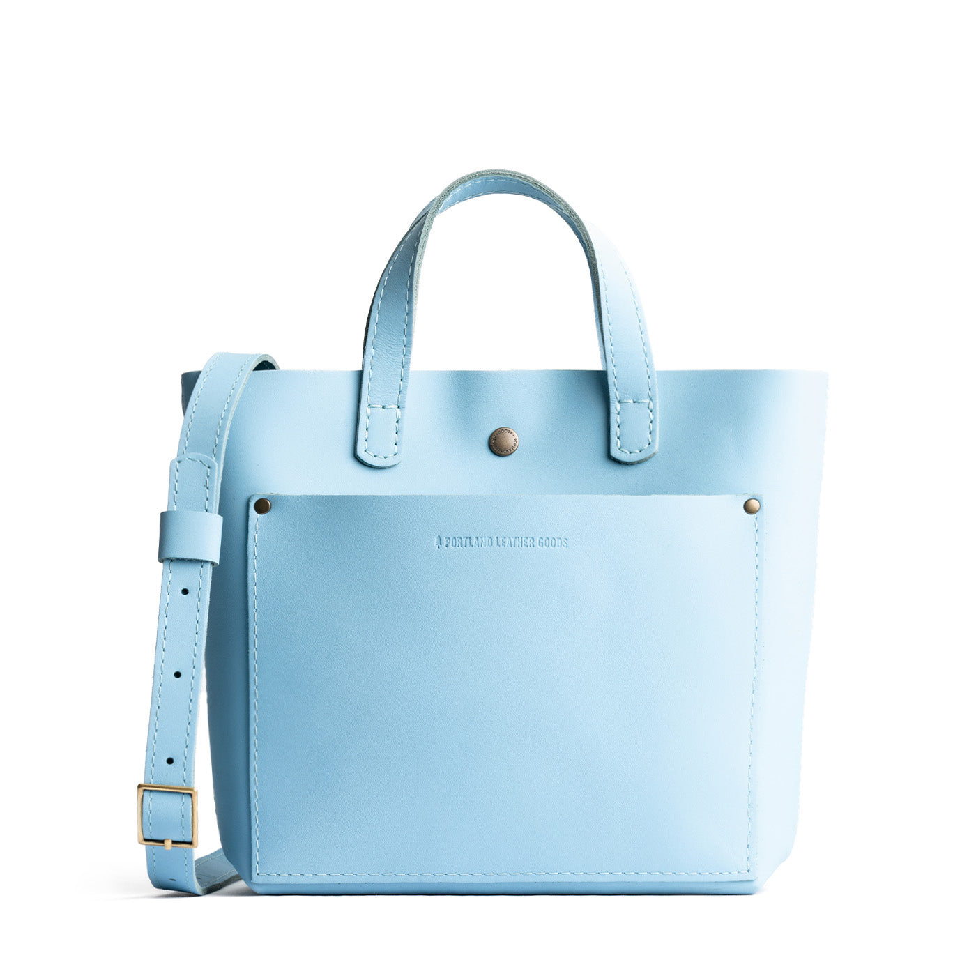 Glacial Blue Classic | Crossbody tote bag with snap closure and front pocket