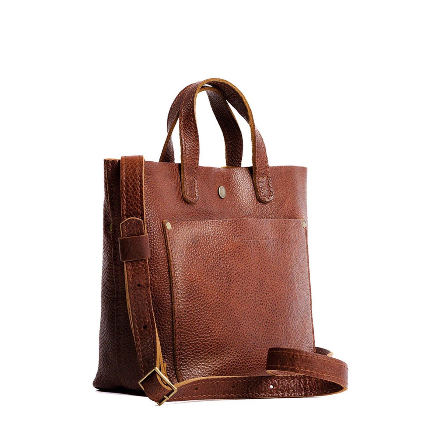 Nutmeg*Classic | Crossbody tote bag with snap closure and front pocket