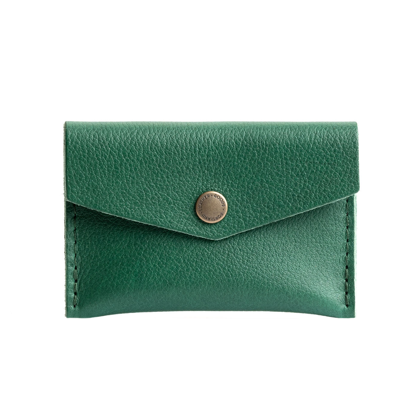 Bacalar | Small leather envelope card wallet with snap closure