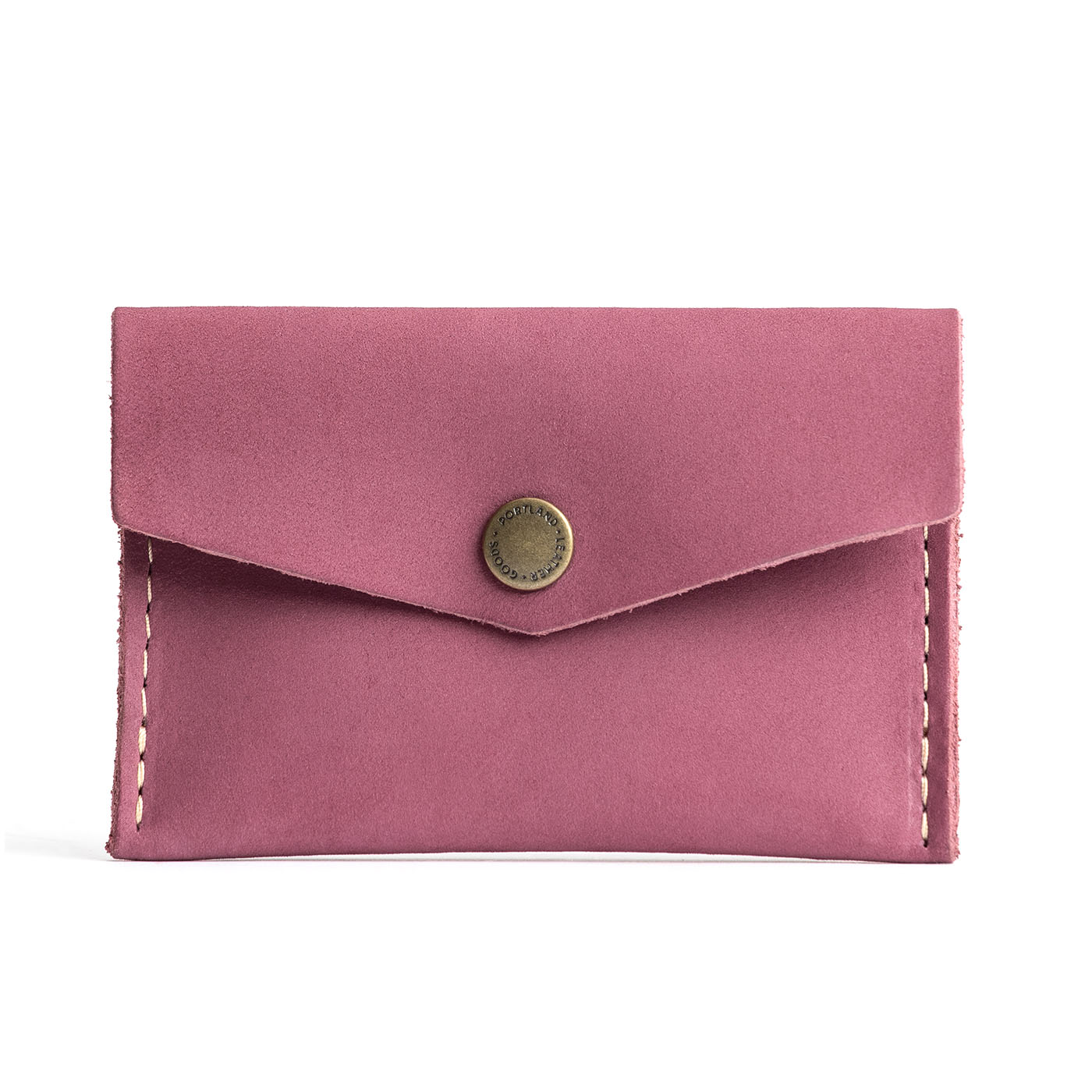 Foxglove | Small leather envelope card wallet with snap closure