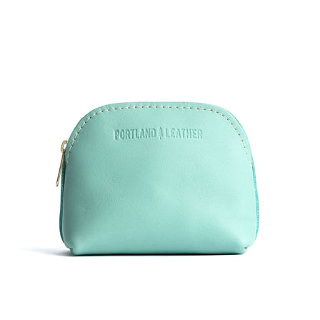 Mint*Classic | Compact leather pouch with top zipper