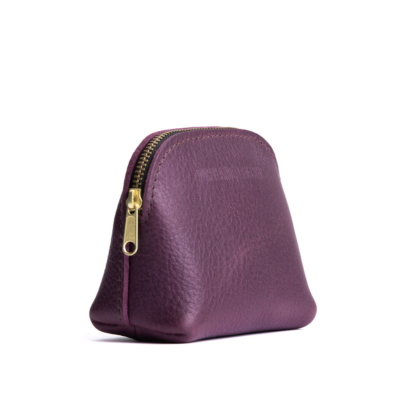 Plum Mini | Compact leather pouch with top zipper