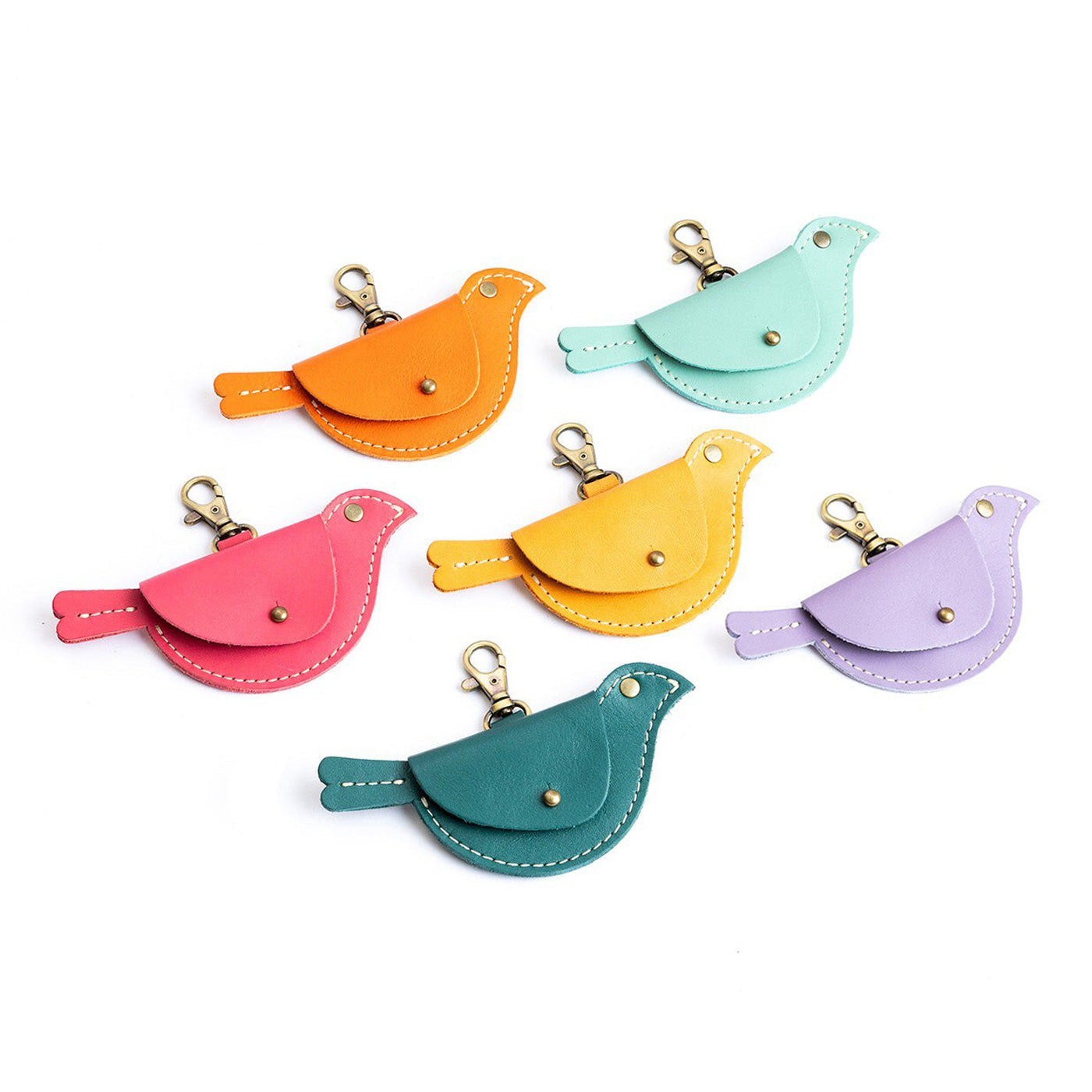 All Variants | Bird shaped pouch with button closure and lobster clasp