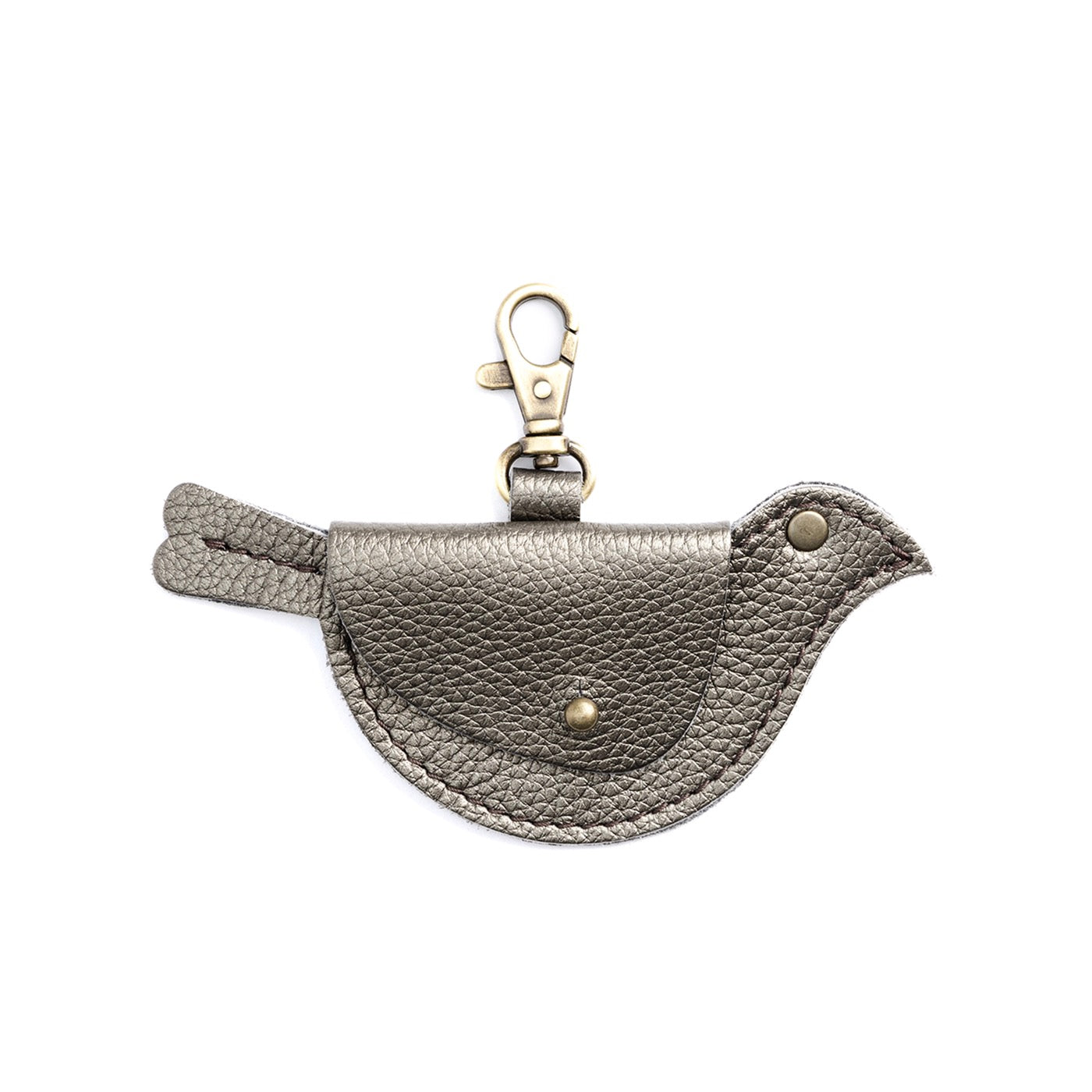 Stardust | Bird shaped pouch with button closure and lobster clasp