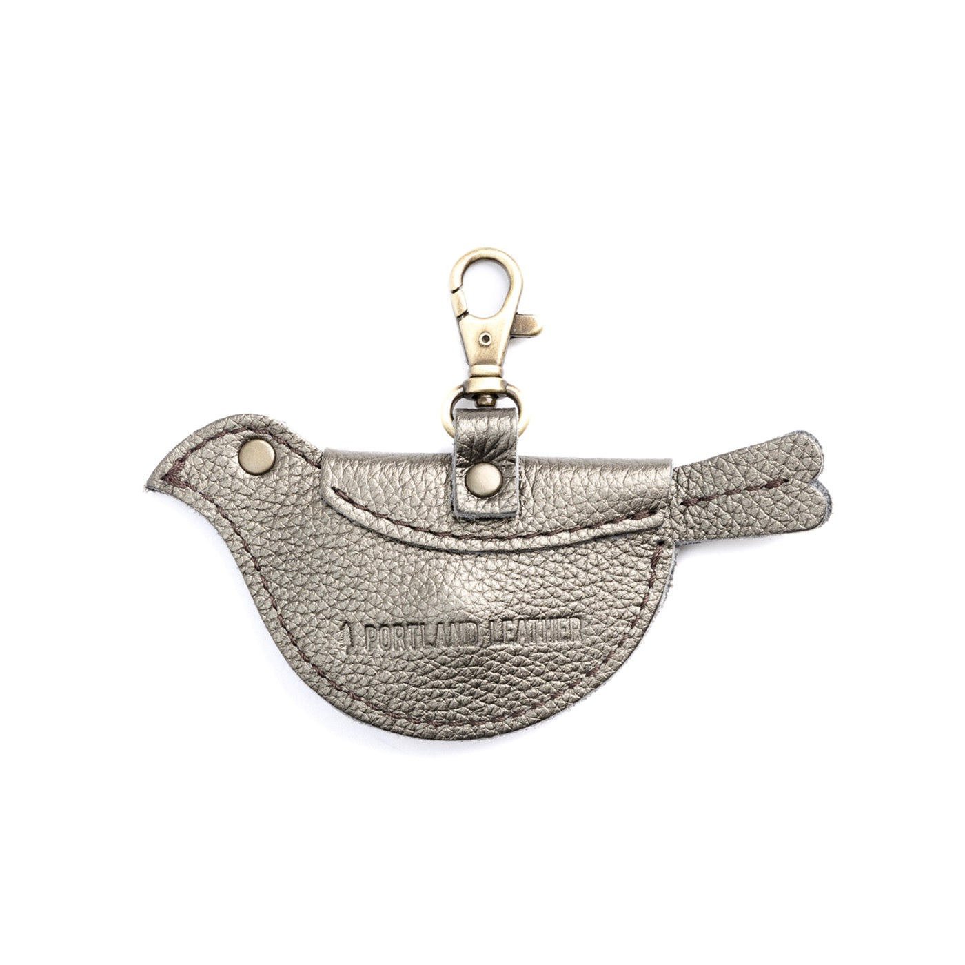 Stardust | Bird shaped pouch with button closure and lobster clasp