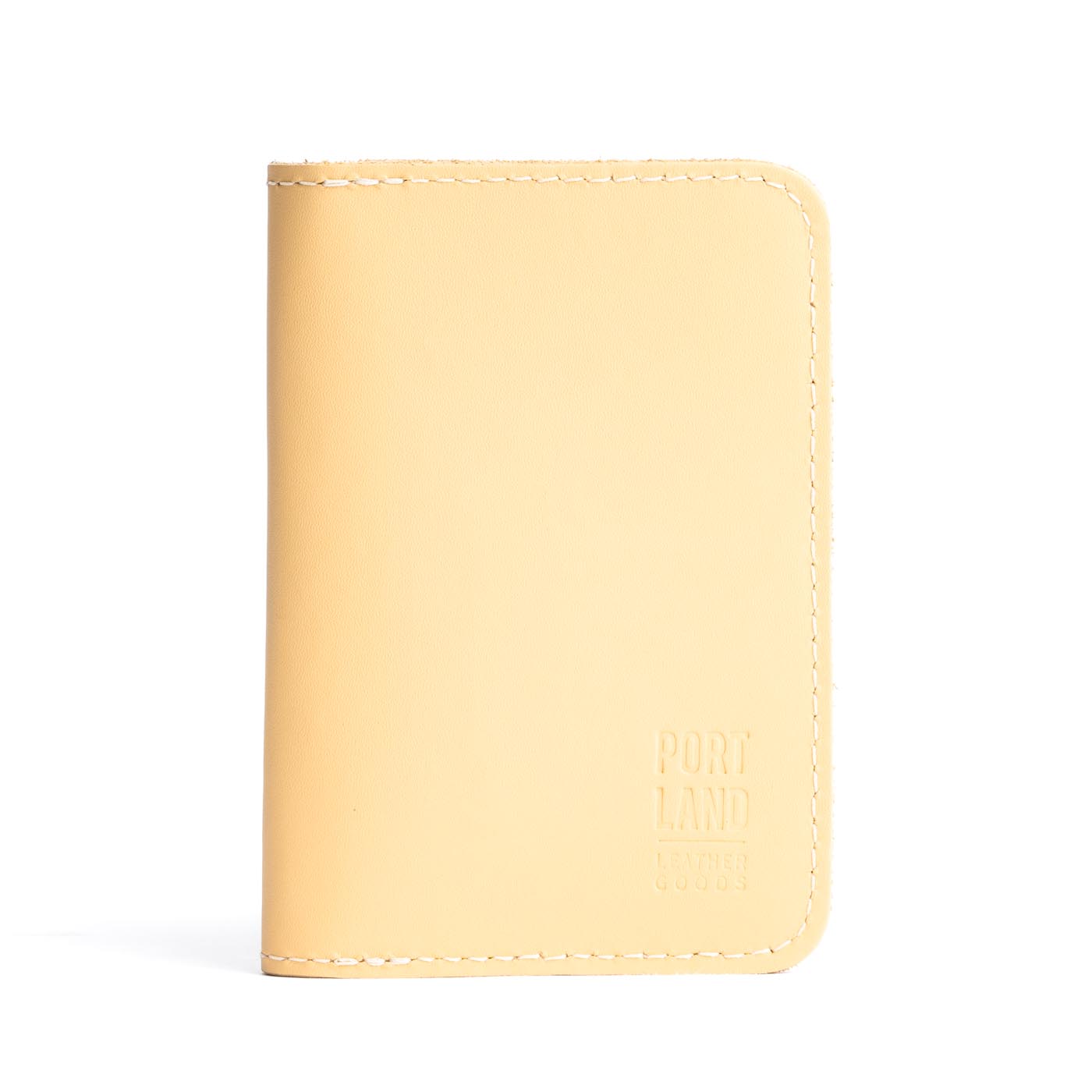 Vanilla | Leather passport case with PLG logo