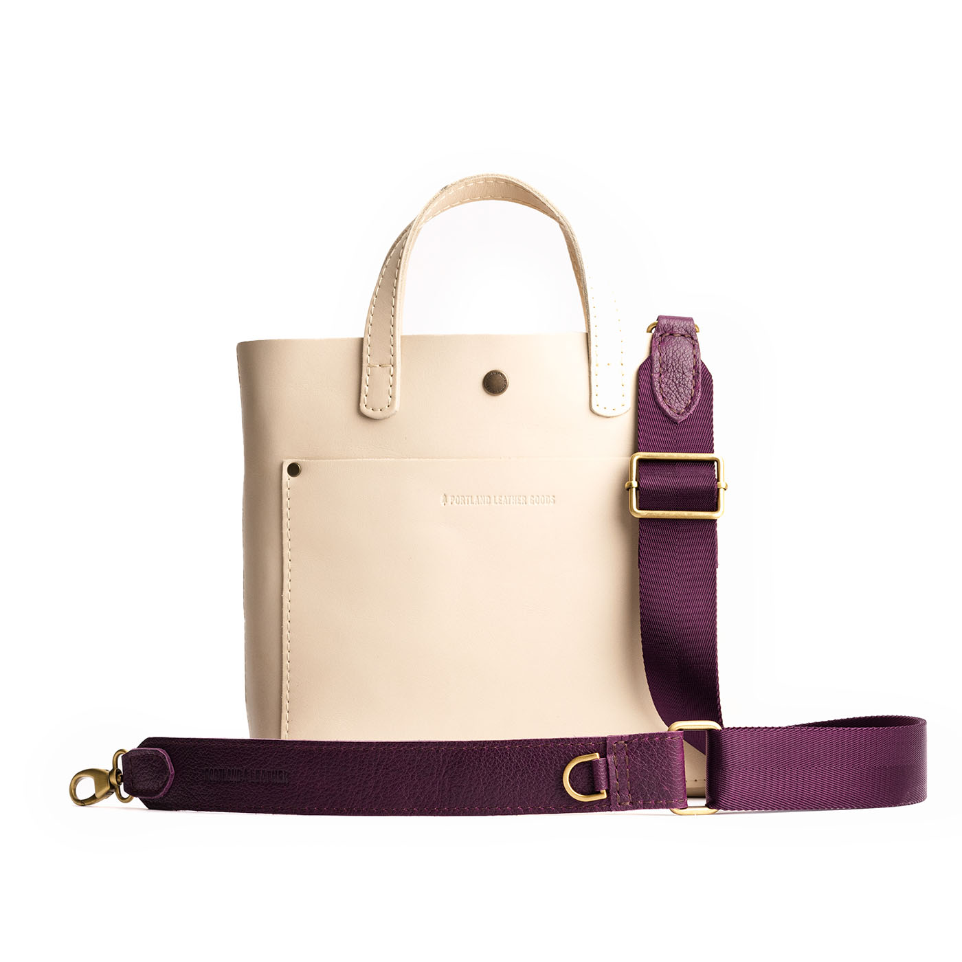 Plum | Adjustable fabric and leather strap