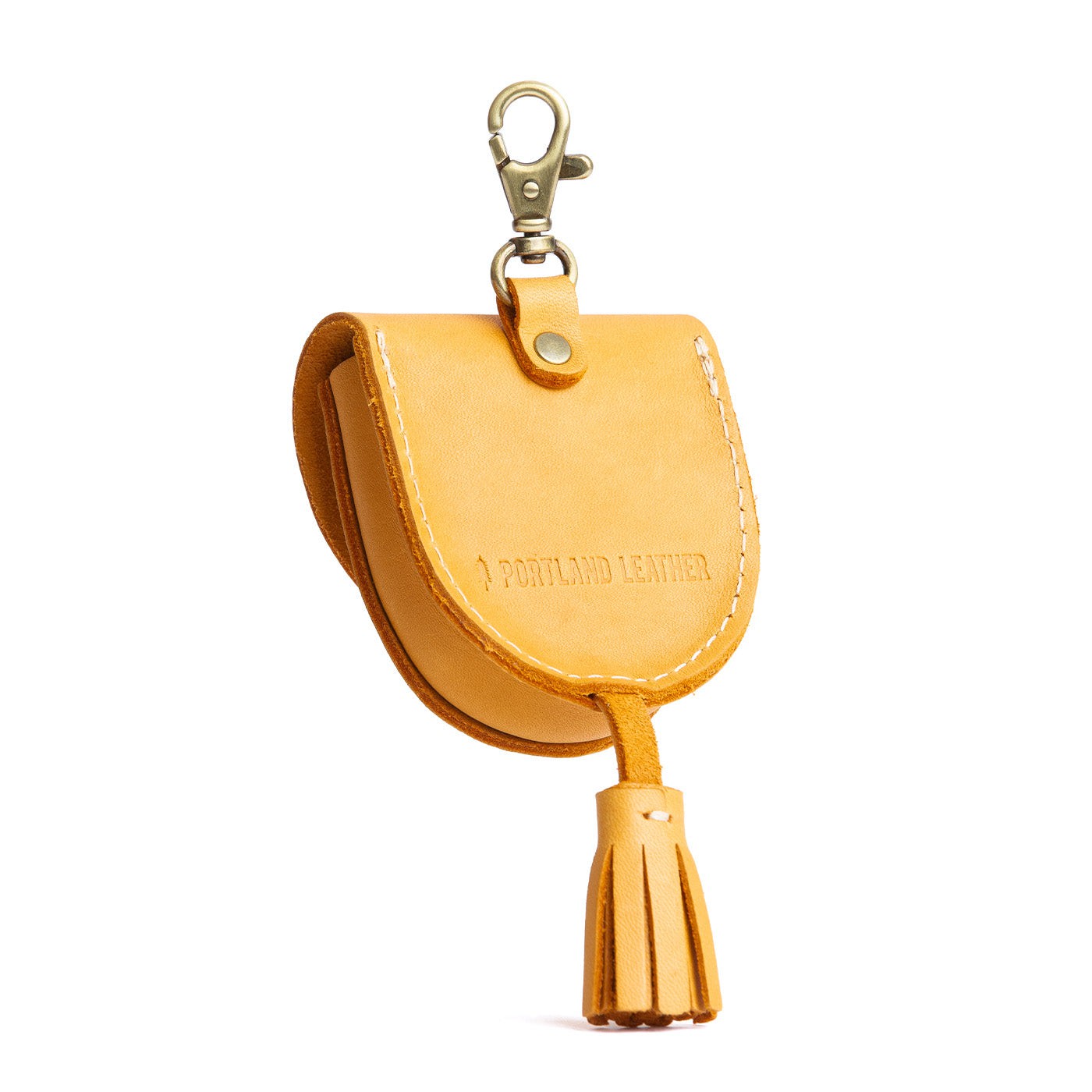 All Color: Sunflower | U shaped pouch with snap closure, lobster clasp and fringed tassel