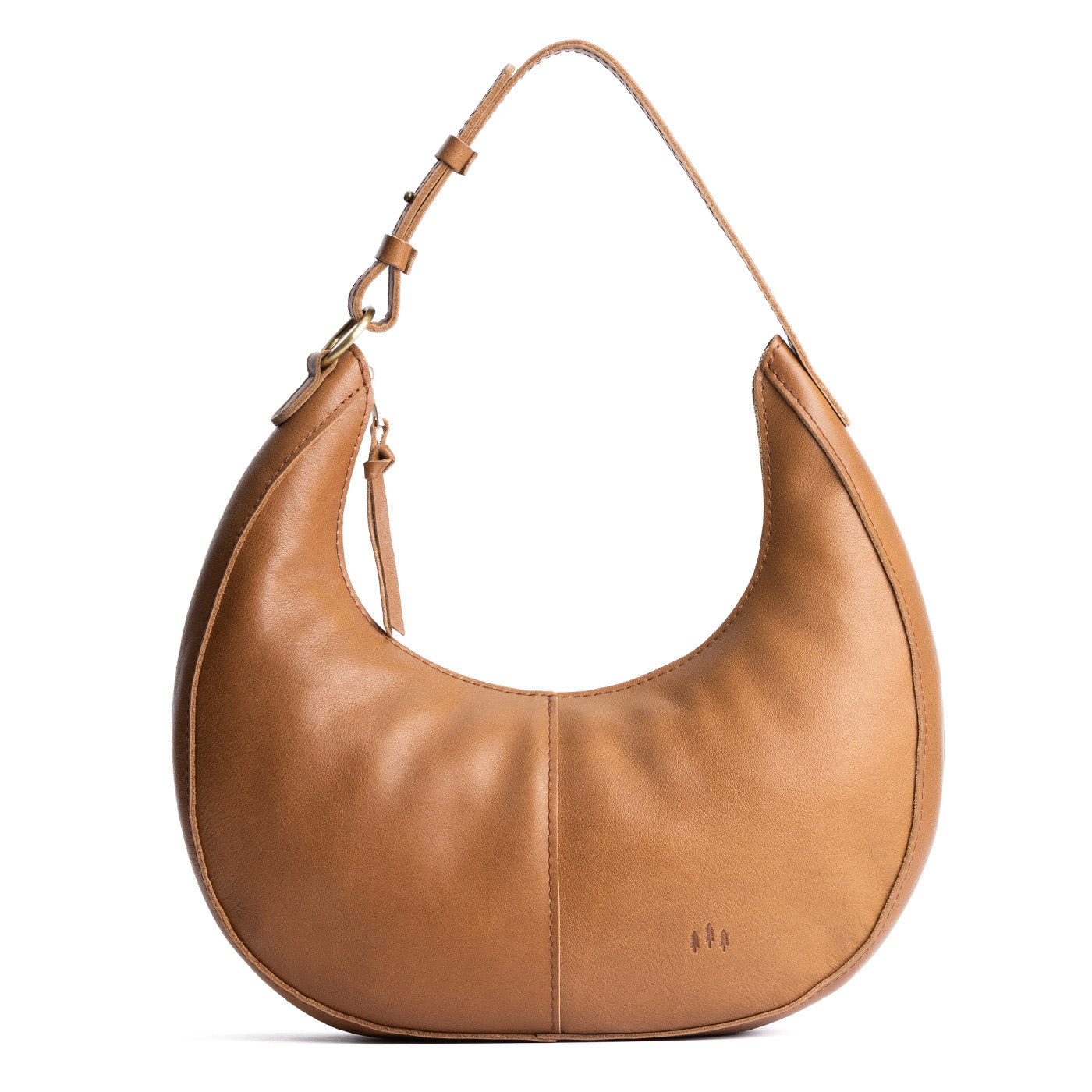 Shortbread*Large | Large crescent shaped shoulder bag with zipper closure and adjustable strap