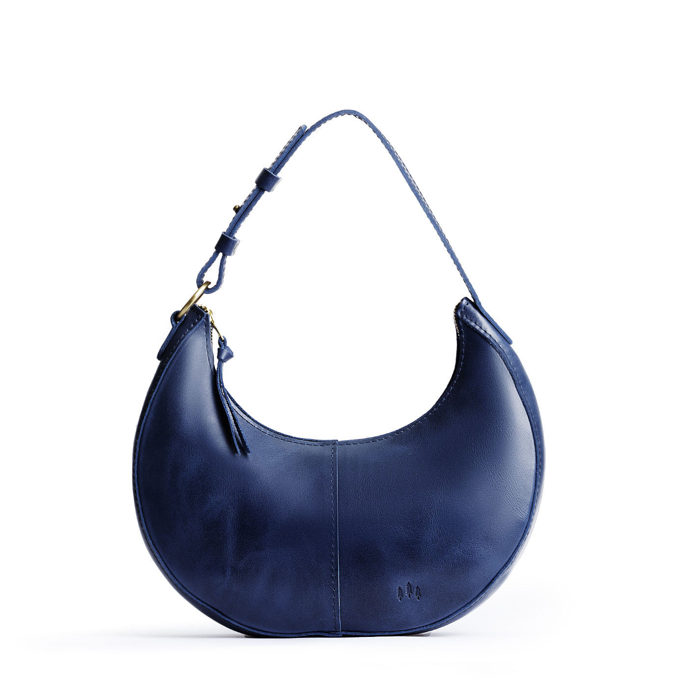 Cowboy Blue*Classic | Crescent shaped shoulder bag with zipper closure and adjustable strap