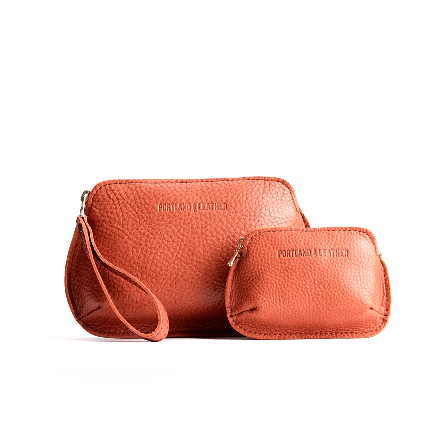 Koi | Small and large pouch with top zipper and curved edges