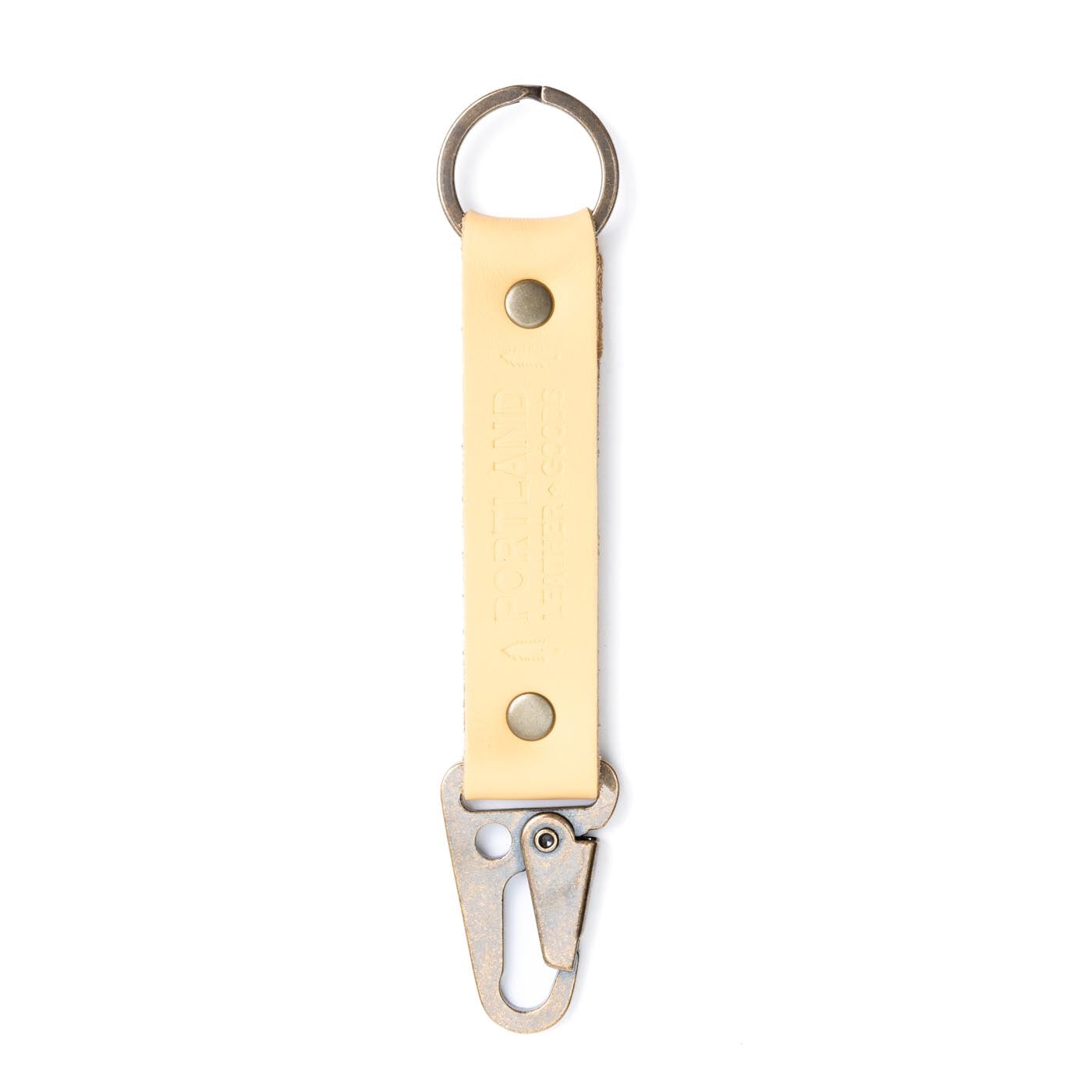 Vanilla Long | leather logo branded keychain