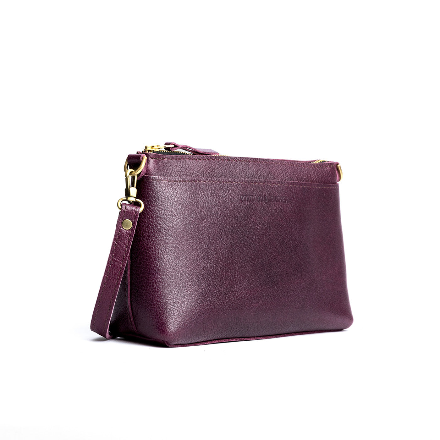  Plum | Zip top petite crossbody bag with detachable strap