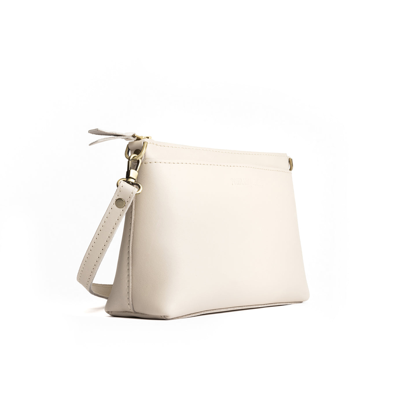  Bone | Zip top petite crossbody bag with detachable strap