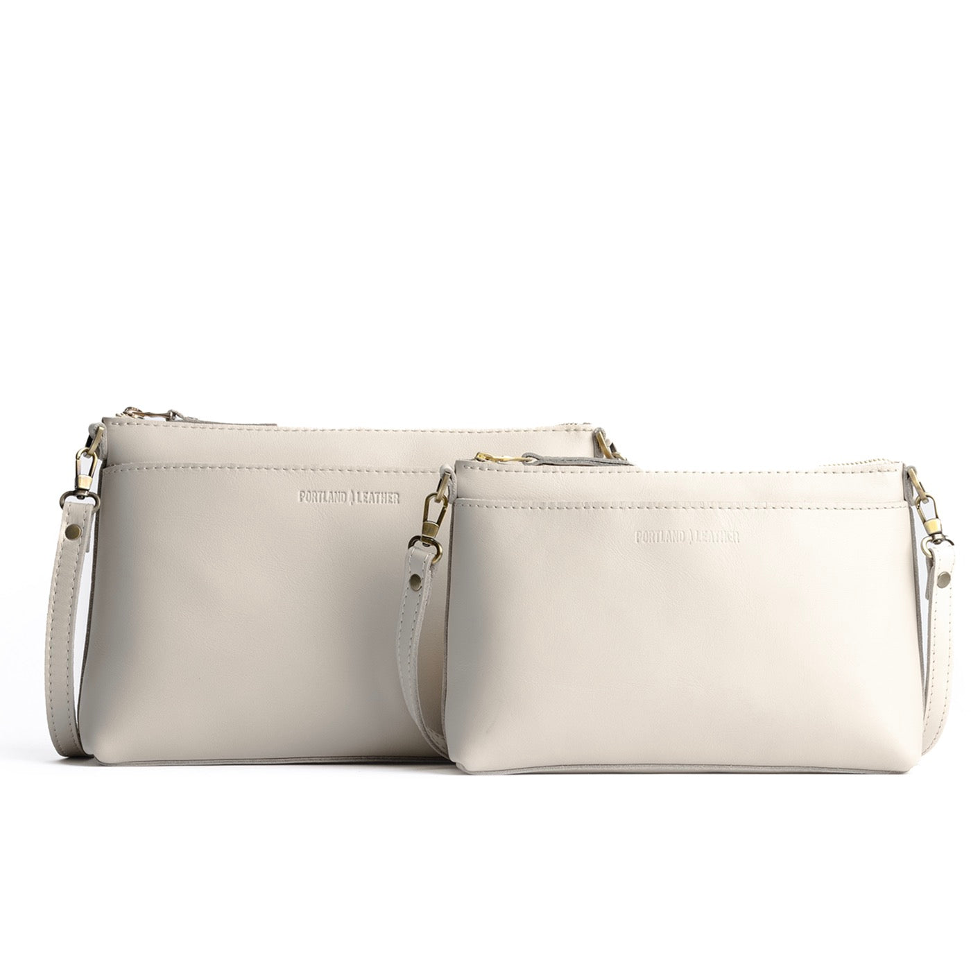 Bone | Comparison of both sizes of Poppy Purse