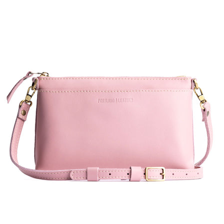 Vintage Pink | Zip top petite crossbody bag with detachable strap