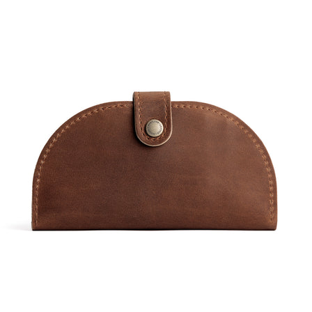 English Tan | Semicircle bifold wallet with snap closure