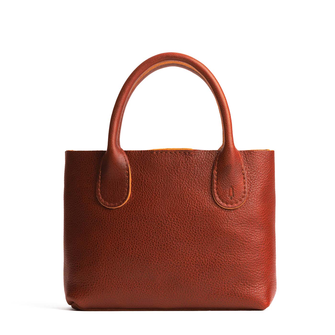 Nutmeg Small | Petite tote purse with structured leather handles and crossbody strap