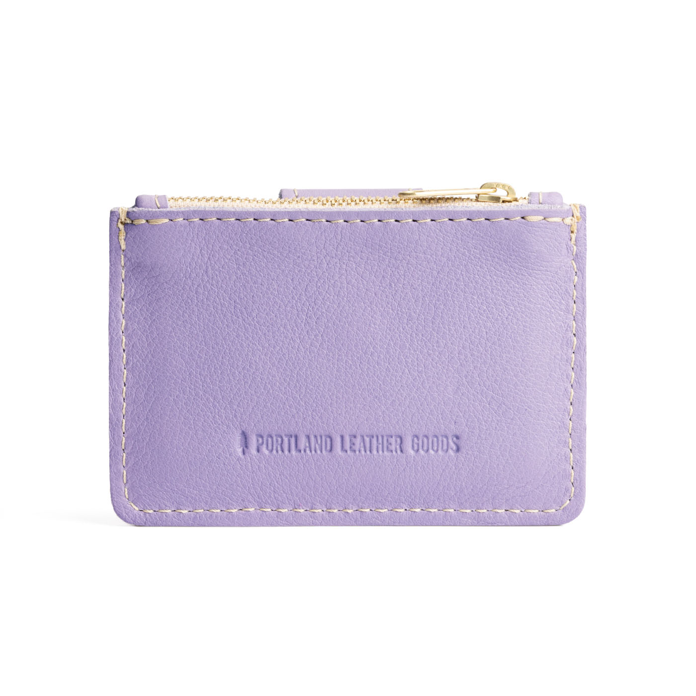 Wisteria | Back of compact wallet with snap closure and zippered pouch