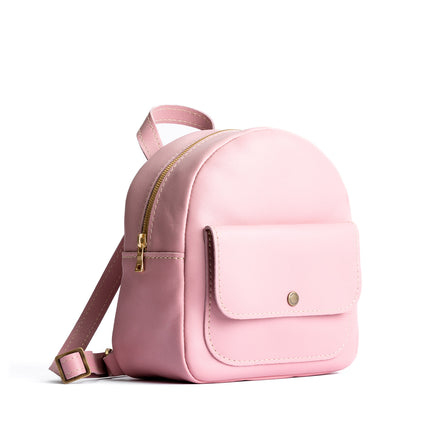 Vintage Pink | Small zip backpack with snap front pocket