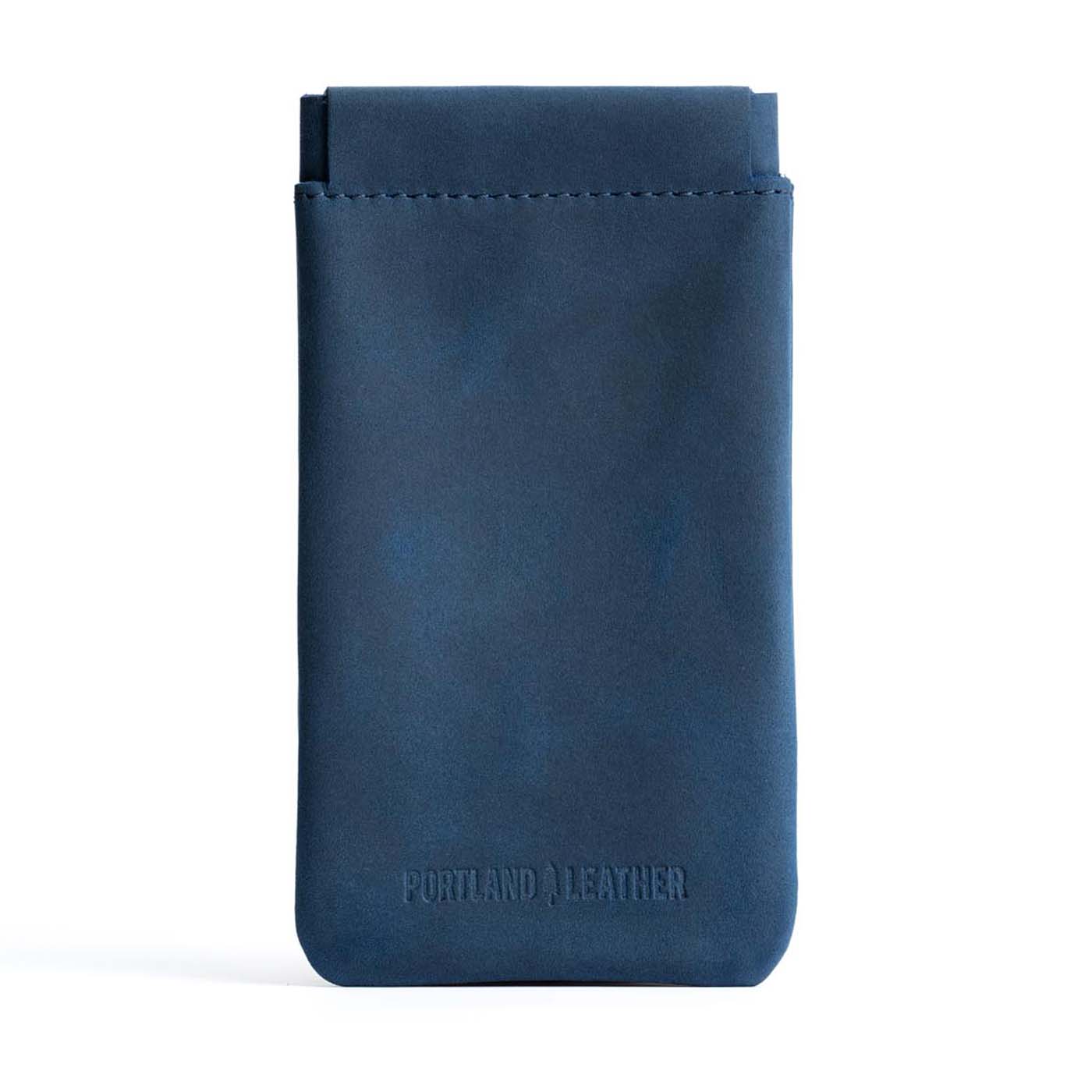 Deep Water | Leather glasses case with hidden metal spring closure