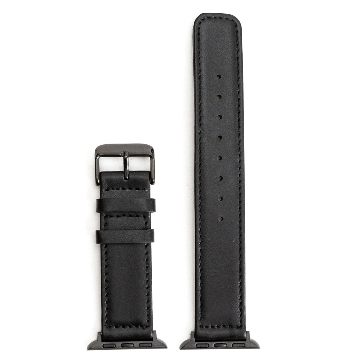 Black Stitched 42-44MM | leather Apple watch band