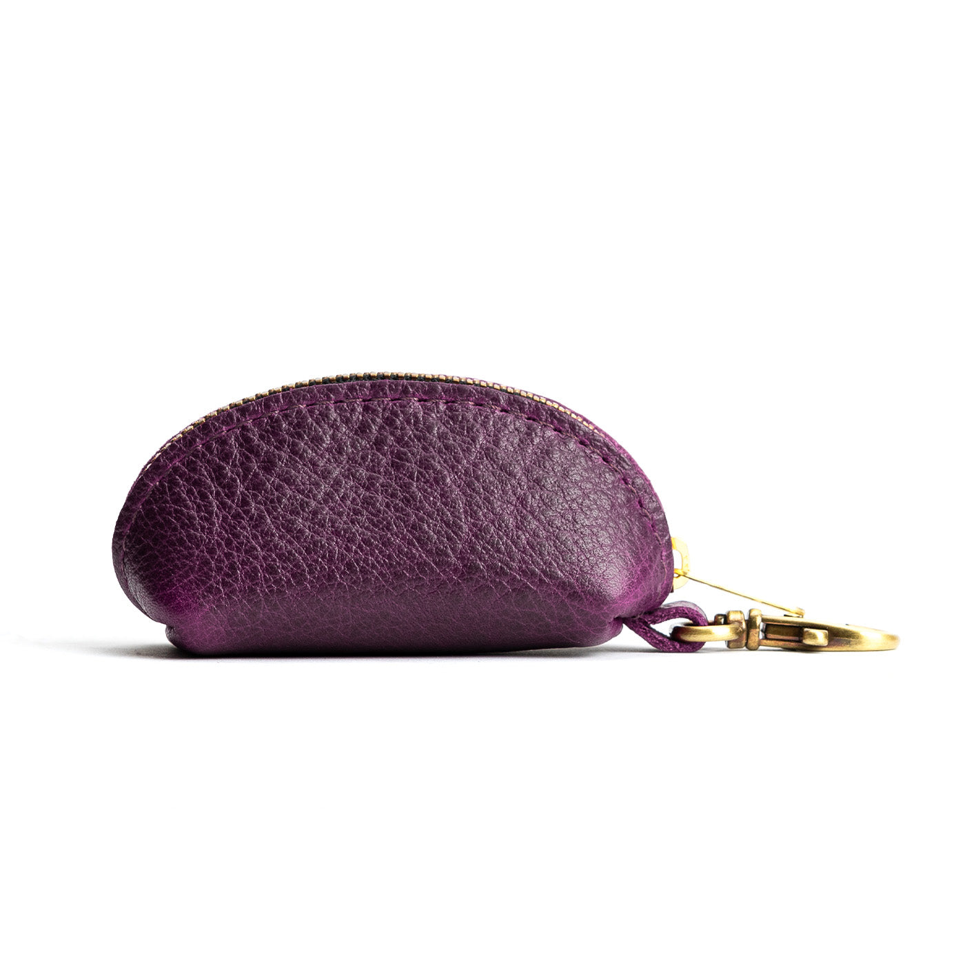 All Color: Plum | Small taco shaped pouch, swivel lobster clasp