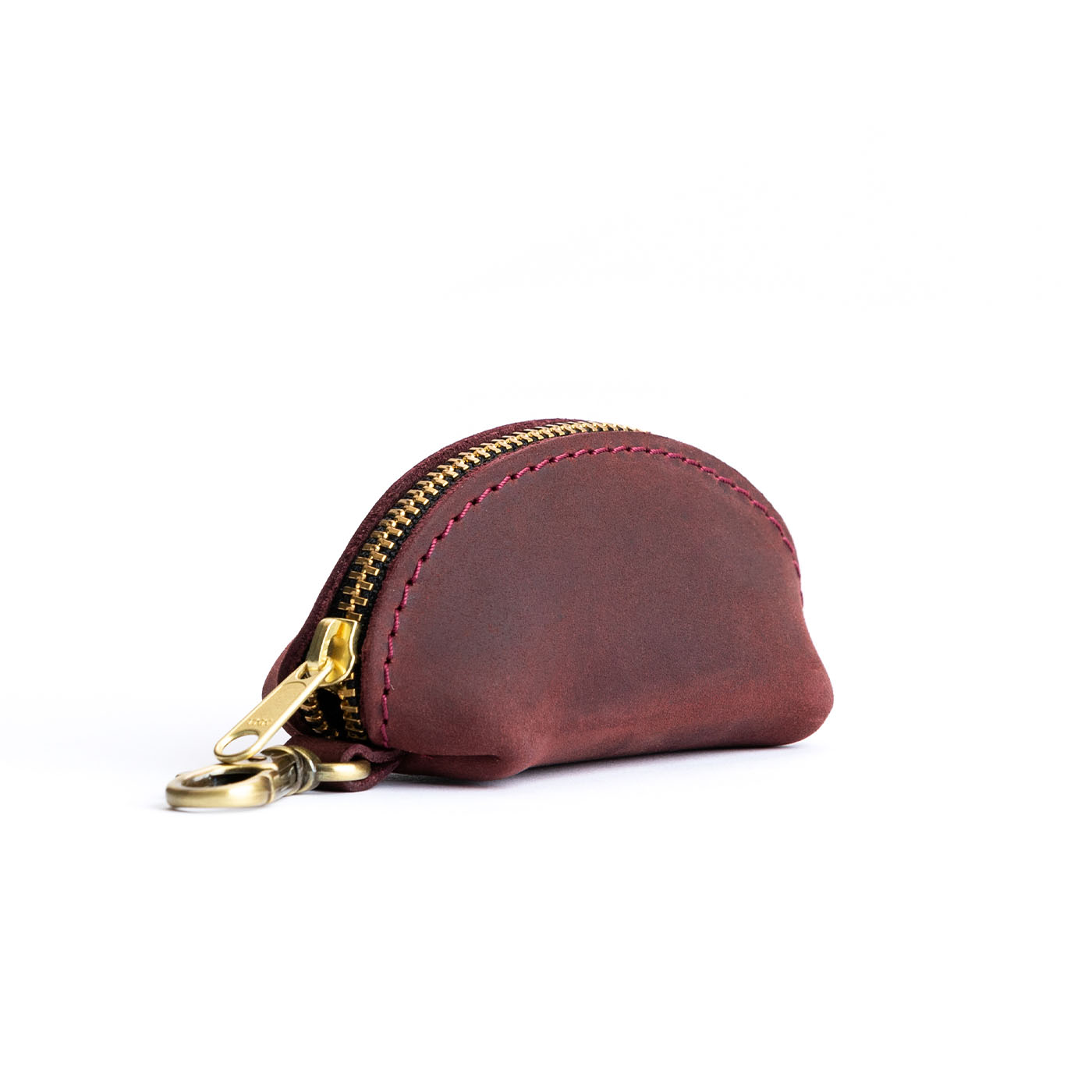 Merlot | Small taco shaped pouch, swivel lobster clasp