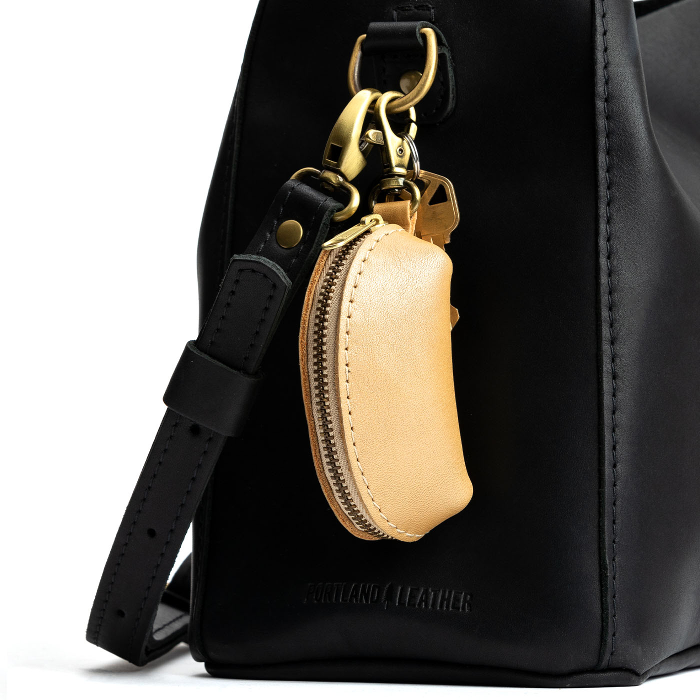 All Color: Champagne | Small taco shaped pouch, swivel lobster clasp