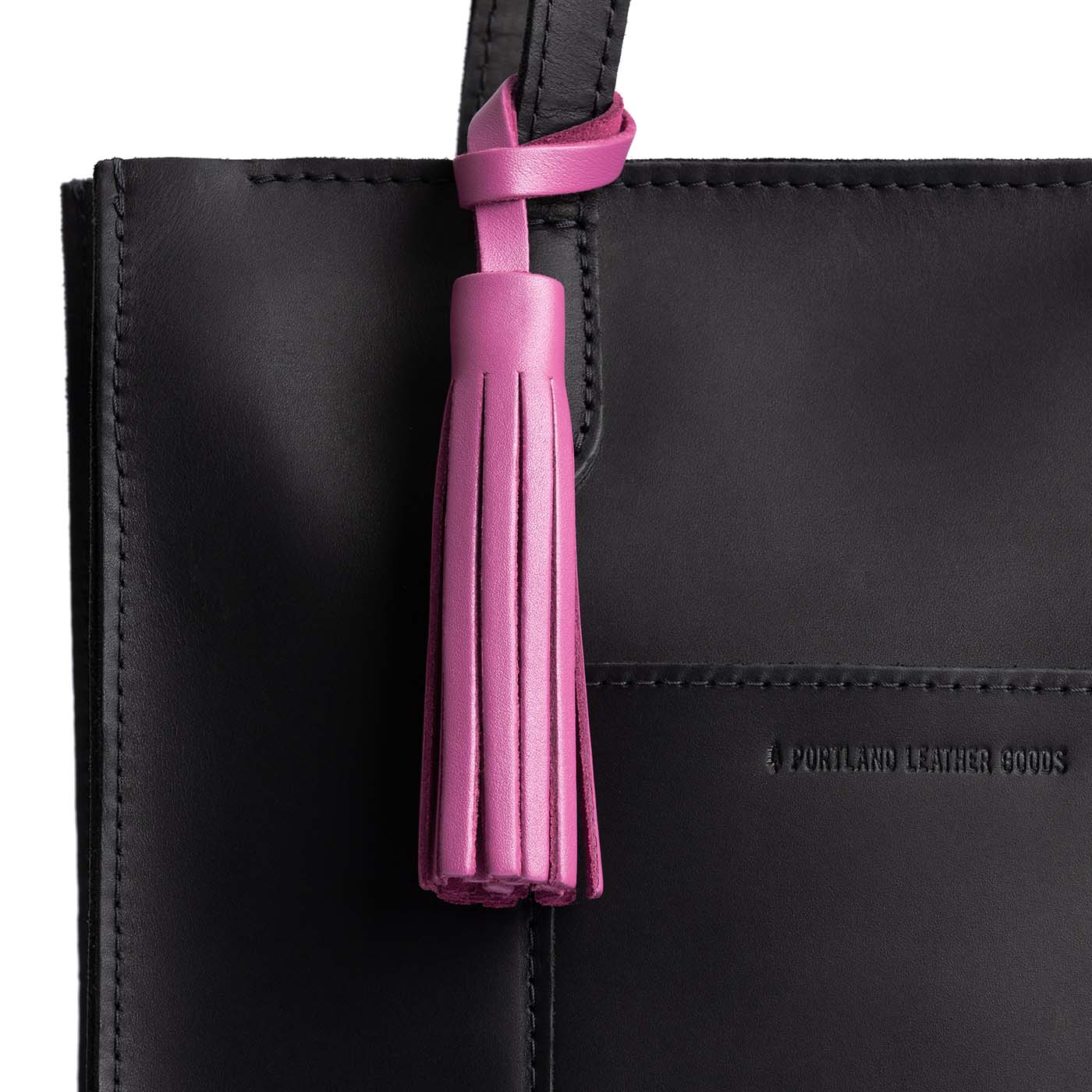 Lip Gloss | Fringed leather tassel with leather loop