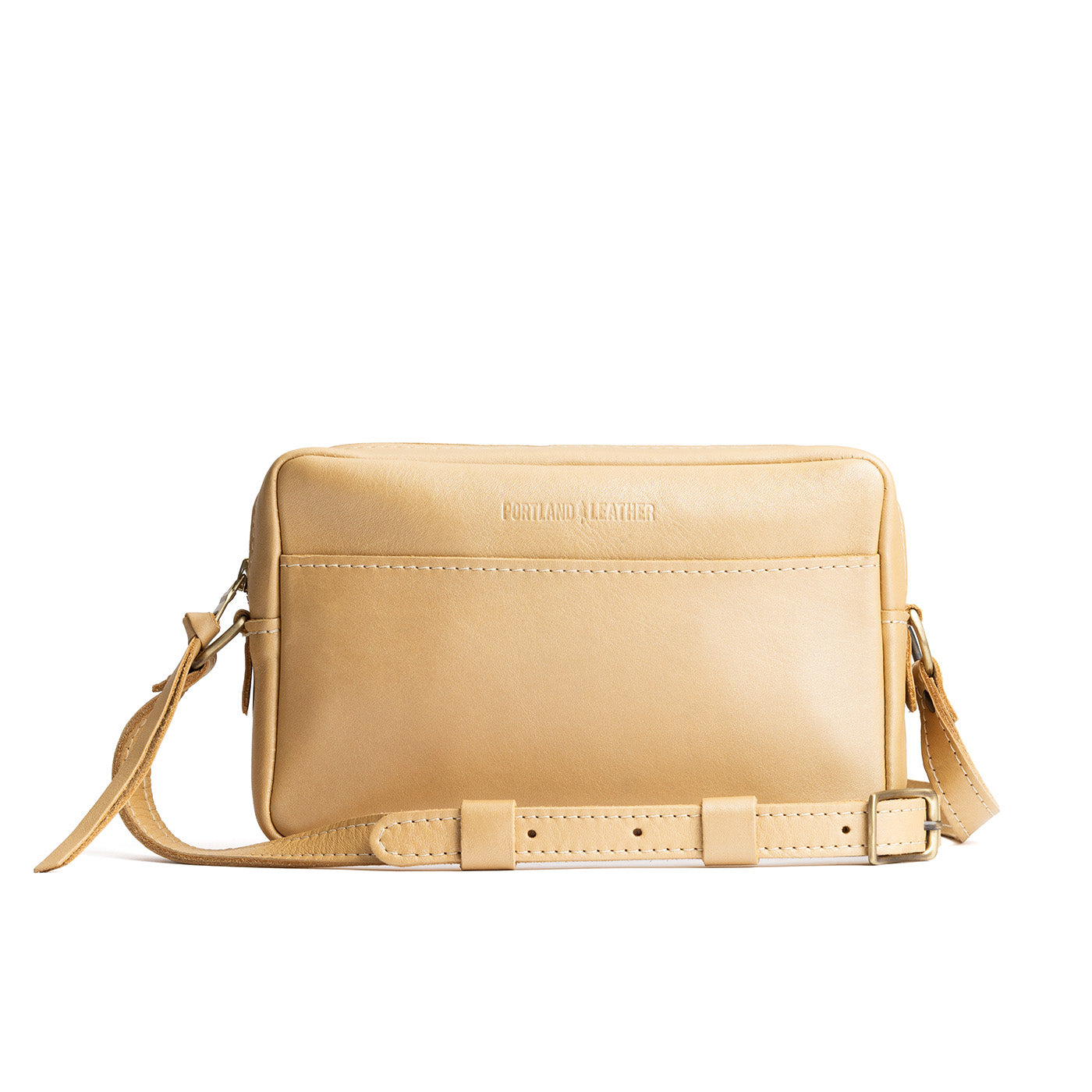 Champagne*Large | Mid-size rectangular crossbody with adjustable strap