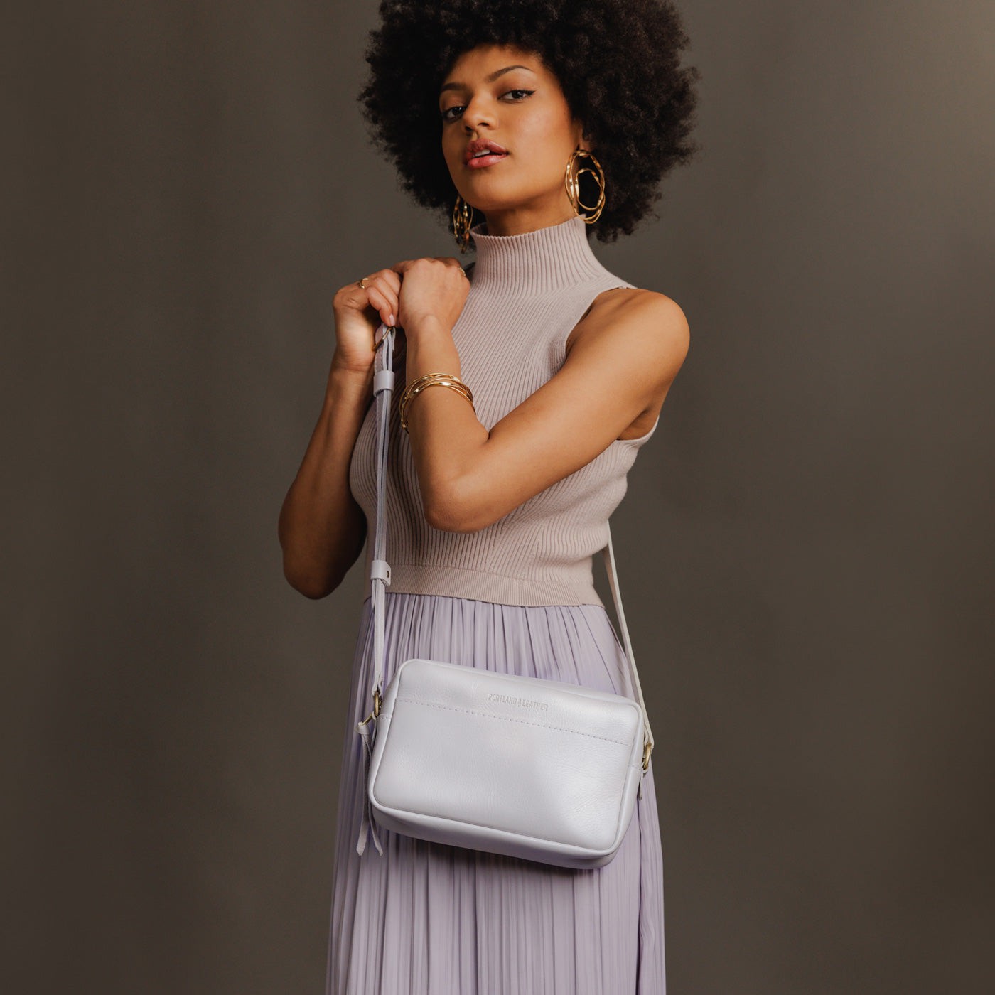 Pearl Large | Mid-size rectangular crossbody with adjustable strap